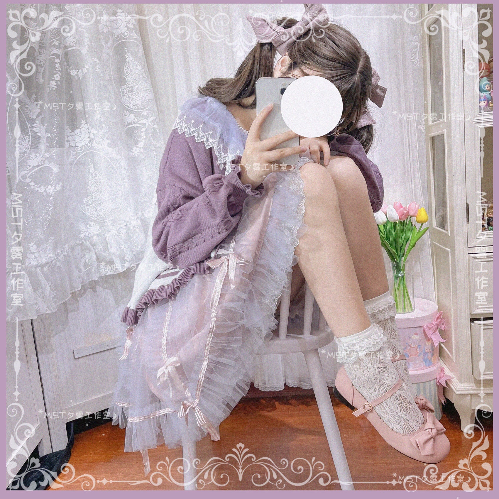 Beating Heart - Sweet Lolita Thick Sweater Coat Puff Sleeve - Image 38