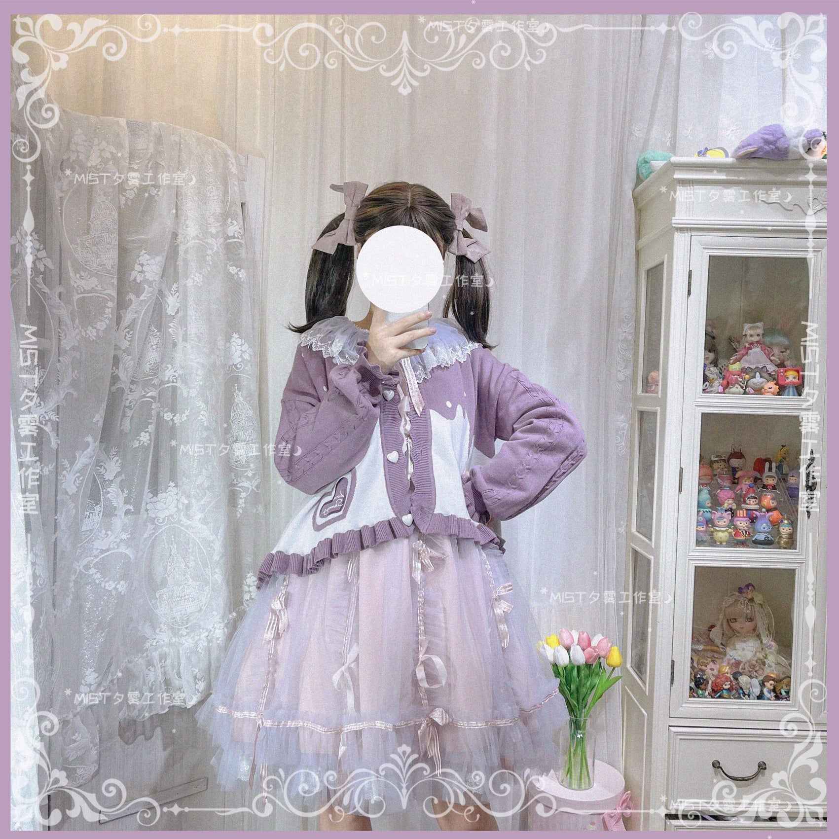 Beating Heart - Sweet Lolita Thick Sweater Coat Puff Sleeve - Image 40