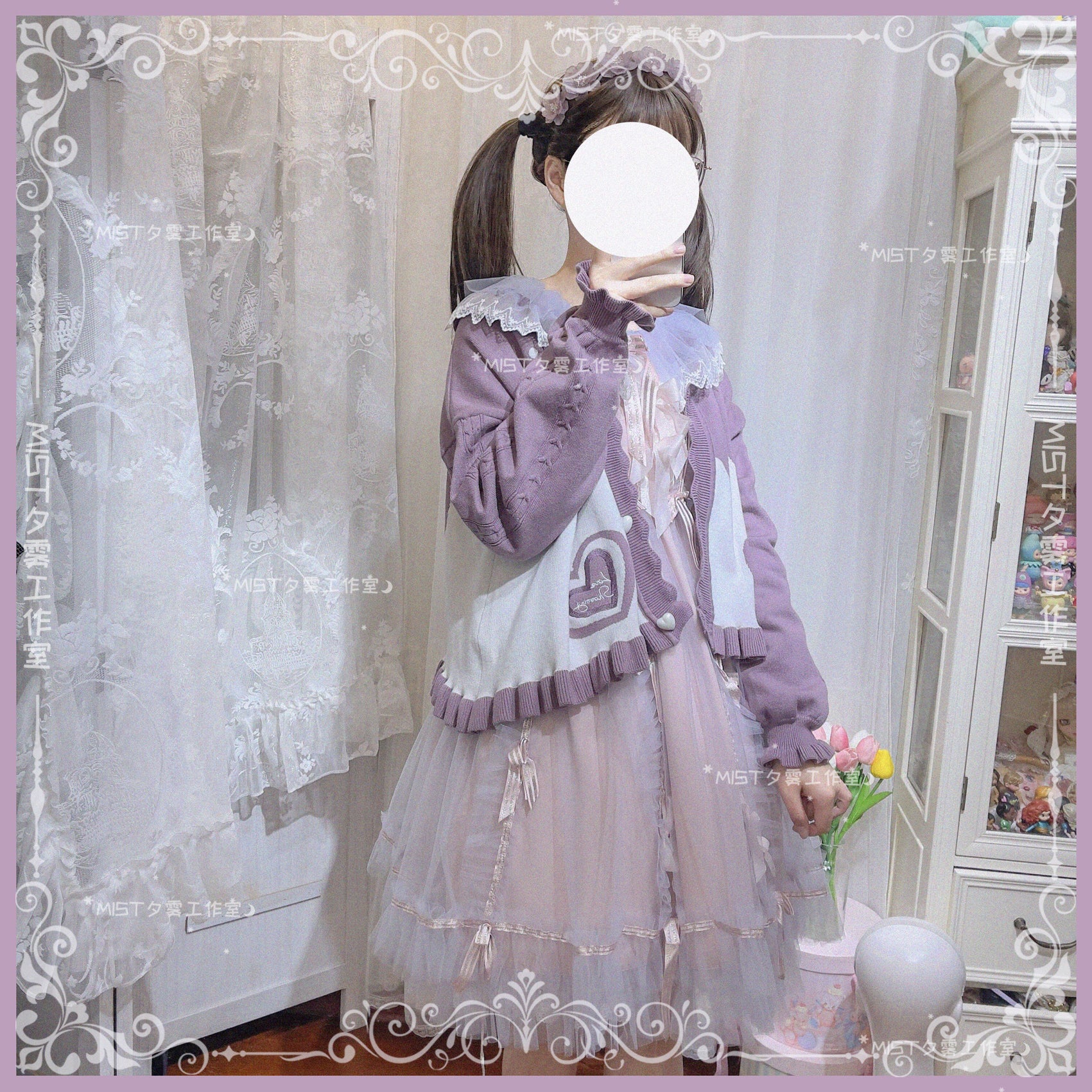 Beating Heart - Sweet Lolita Thick Sweater Coat Puff Sleeve - Image 43