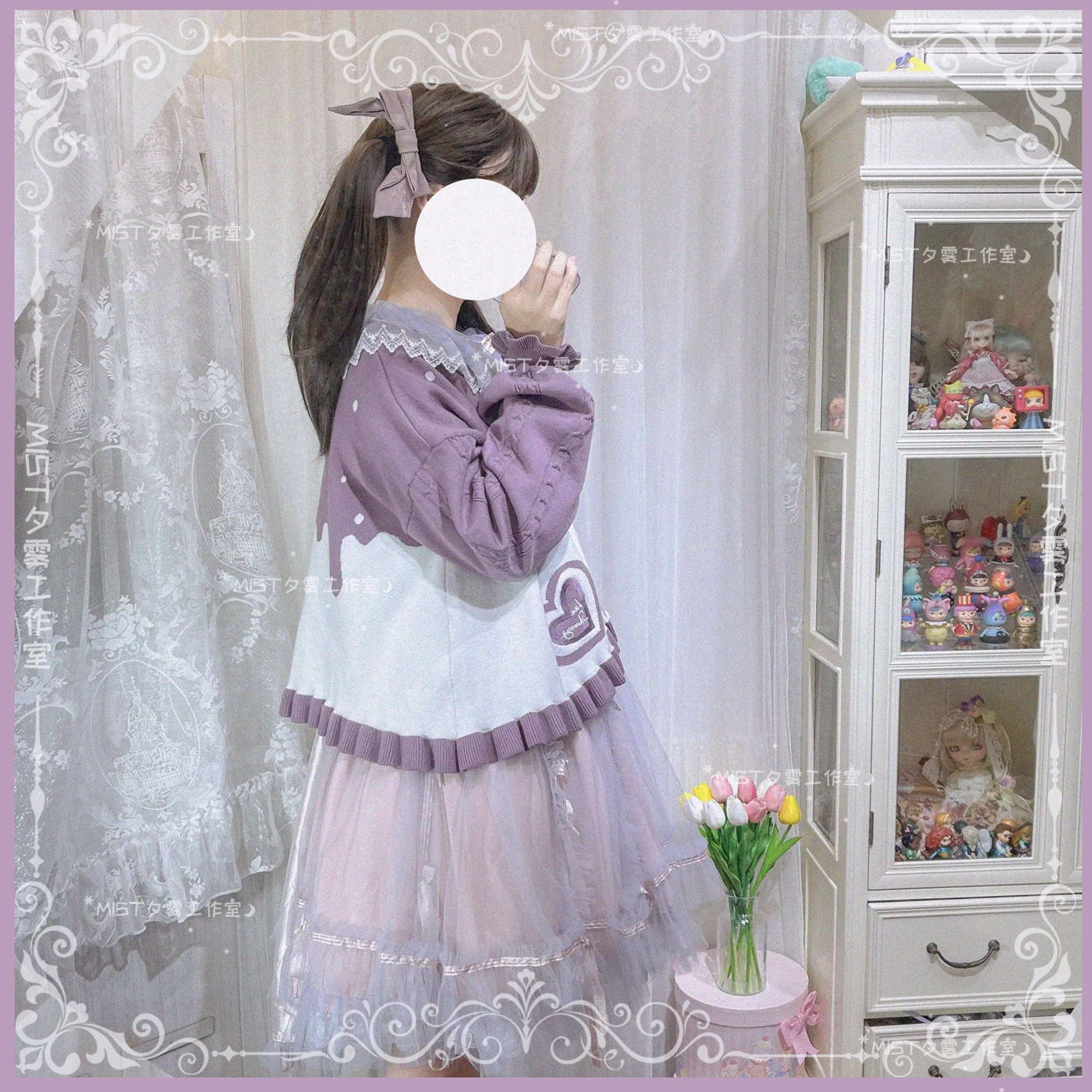 Beating Heart - Sweet Lolita Thick Sweater Coat Puff Sleeve - Image 44