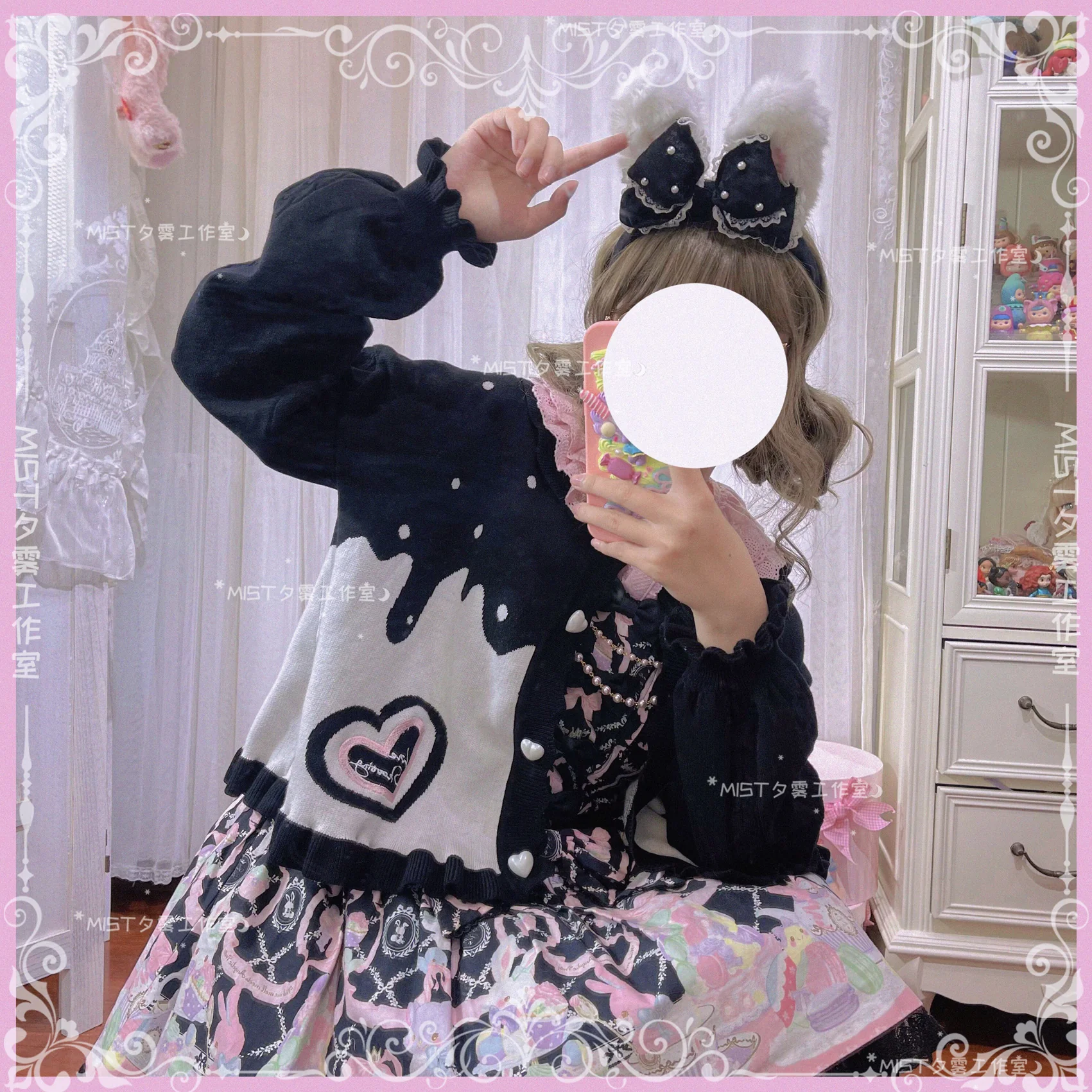Beating Heart - Sweet Lolita Thick Sweater Coat Puff Sleeve - Image 49