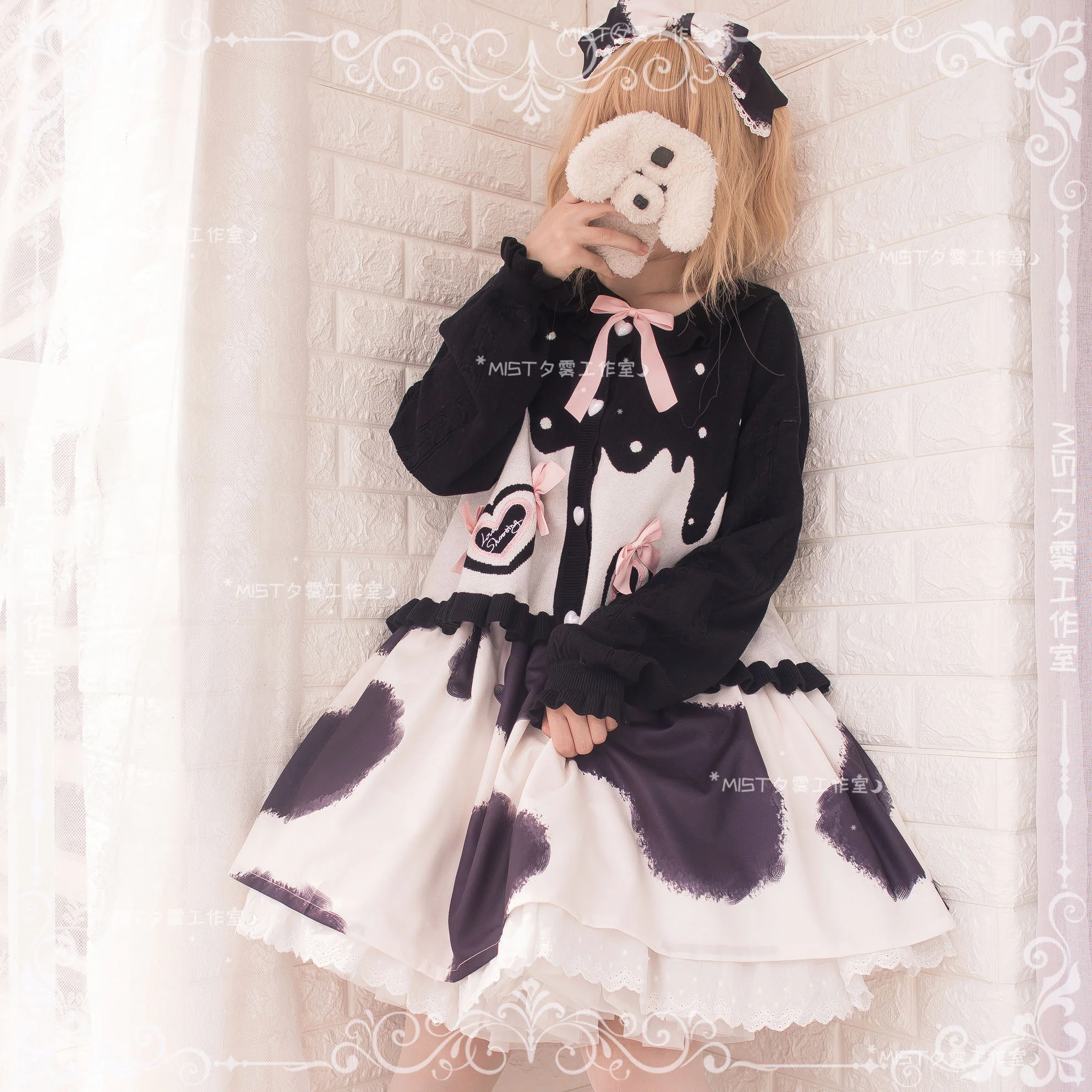 Beating Heart - Sweet Lolita Thick Sweater Coat Puff Sleeve - Image 54