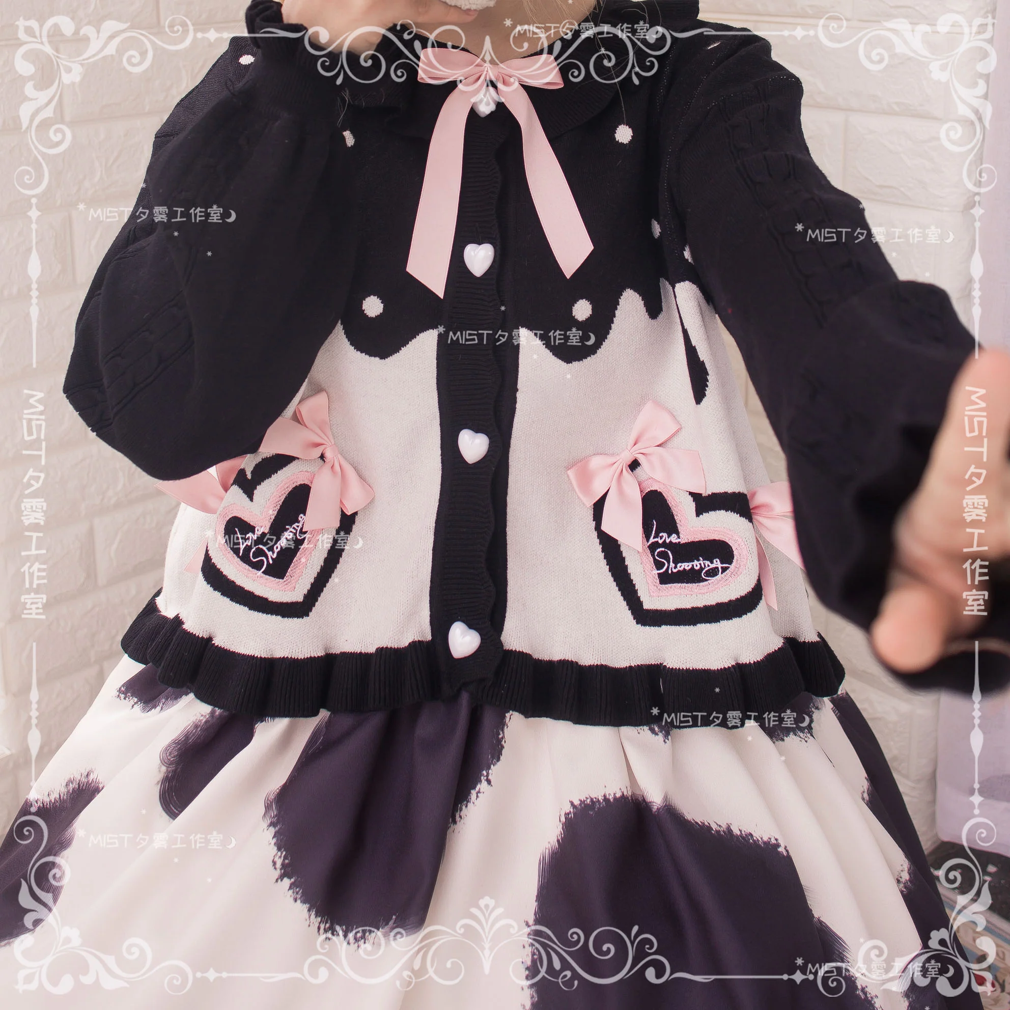 Beating Heart - Sweet Lolita Thick Sweater Coat Puff Sleeve - Image 55