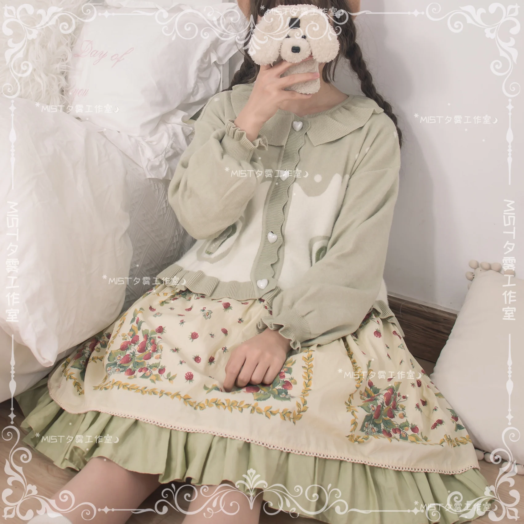 Beating Heart - Sweet Lolita Thick Sweater Coat Puff Sleeve - Image 60