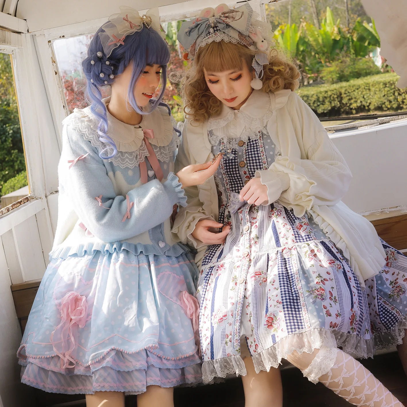 Beating Heart - Sweet Lolita Thick Sweater Coat Puff Sleeve - Image 86