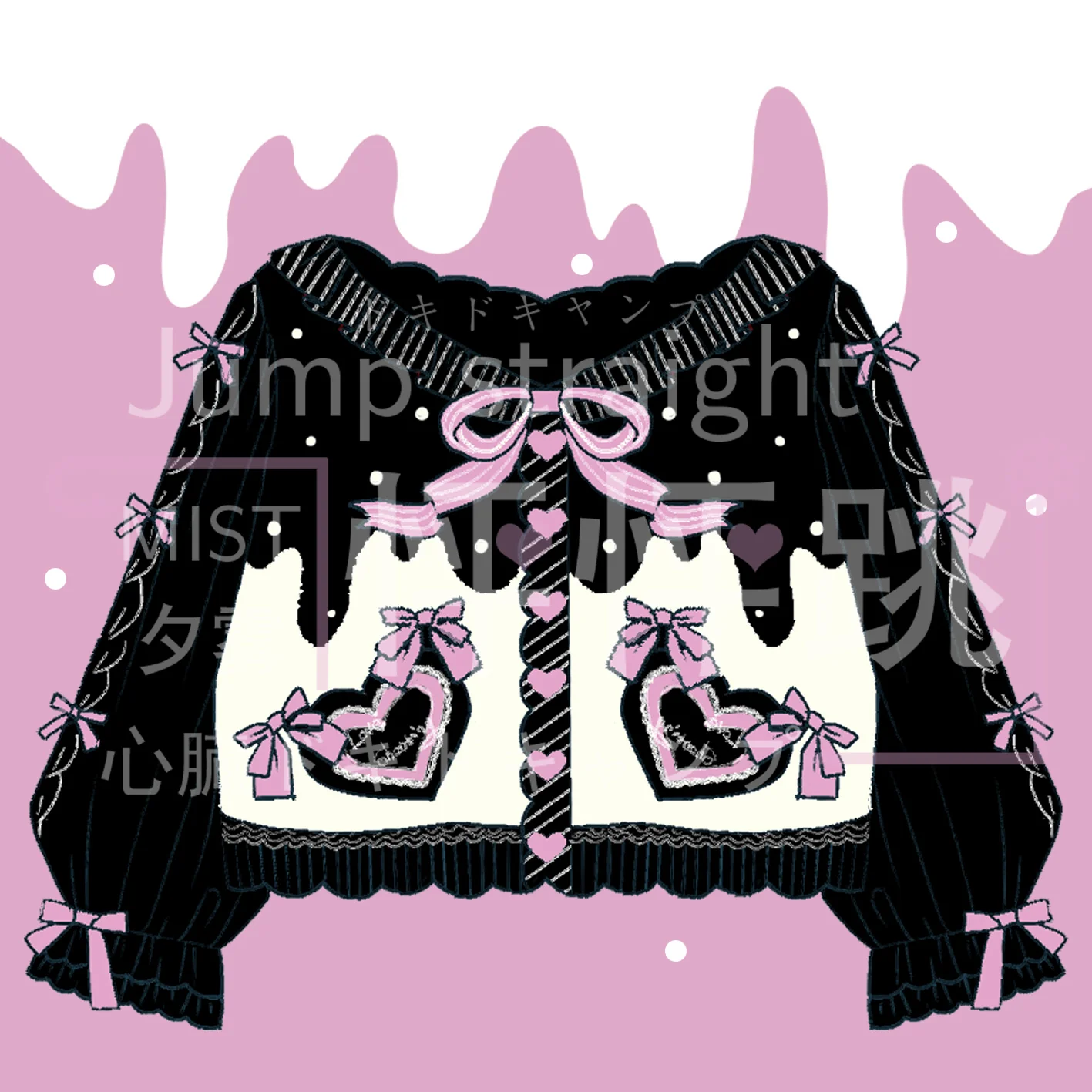 Beating Heart - Sweet Lolita Thick Sweater Coat Puff Sleeve - Image 93