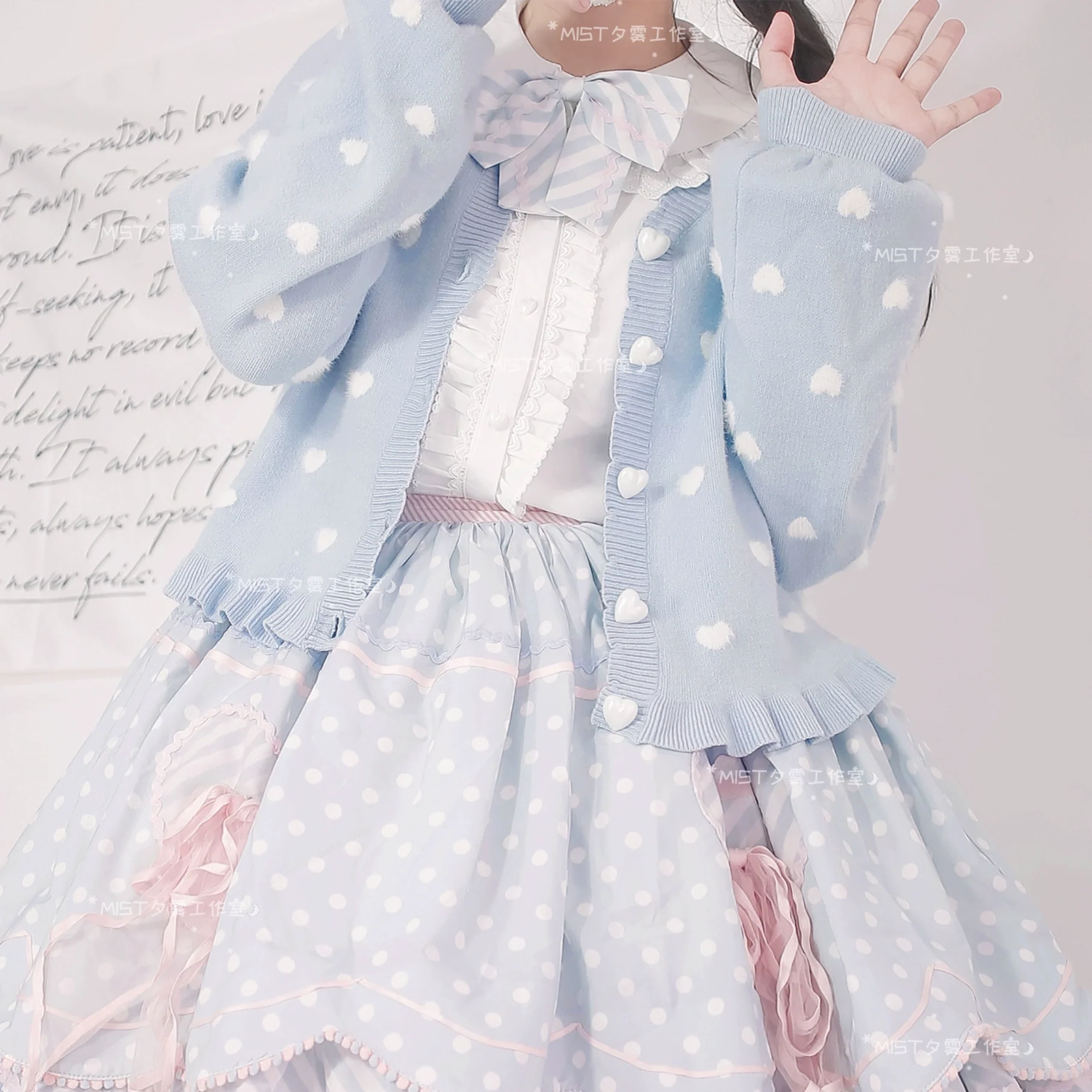 Little Heart - Sweet Lolita Thick Cardigan, Sweater Coat - Image 9
