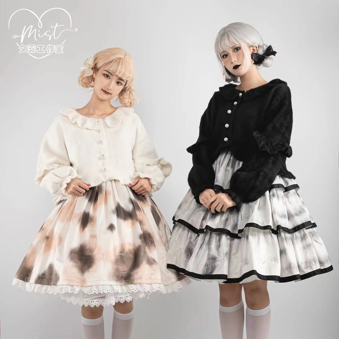 Small Ointment - Sweet Lolita Thick Sweater Coat Puff Sleeve - Image 12
