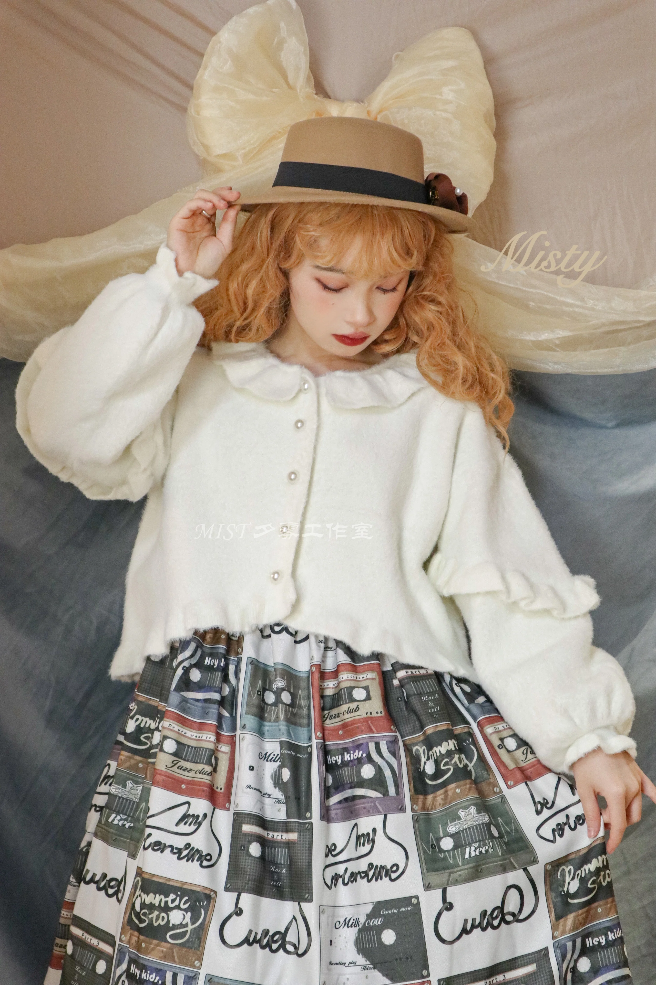 Small Ointment - Sweet Lolita Thick Sweater Coat Puff Sleeve - Image 14