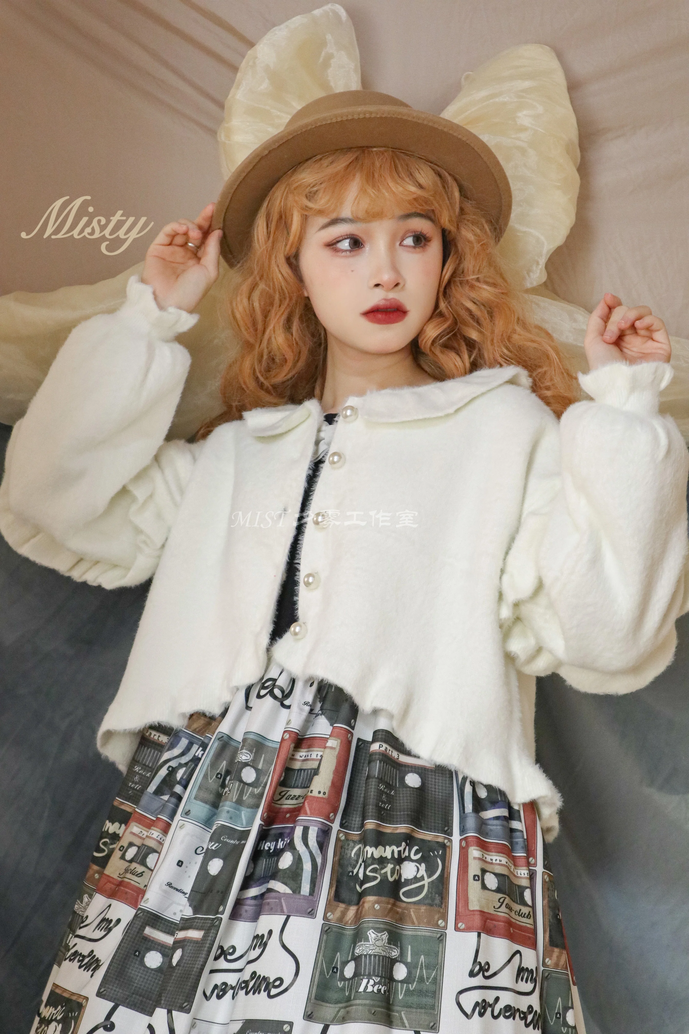 Small Ointment - Sweet Lolita Thick Sweater Coat Puff Sleeve - Image 15