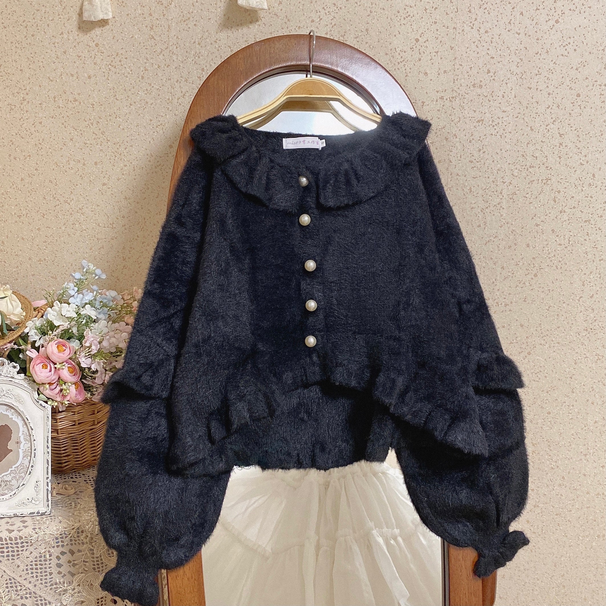 Small Ointment - Sweet Lolita Thick Sweater Coat Puff Sleeve - Image 26