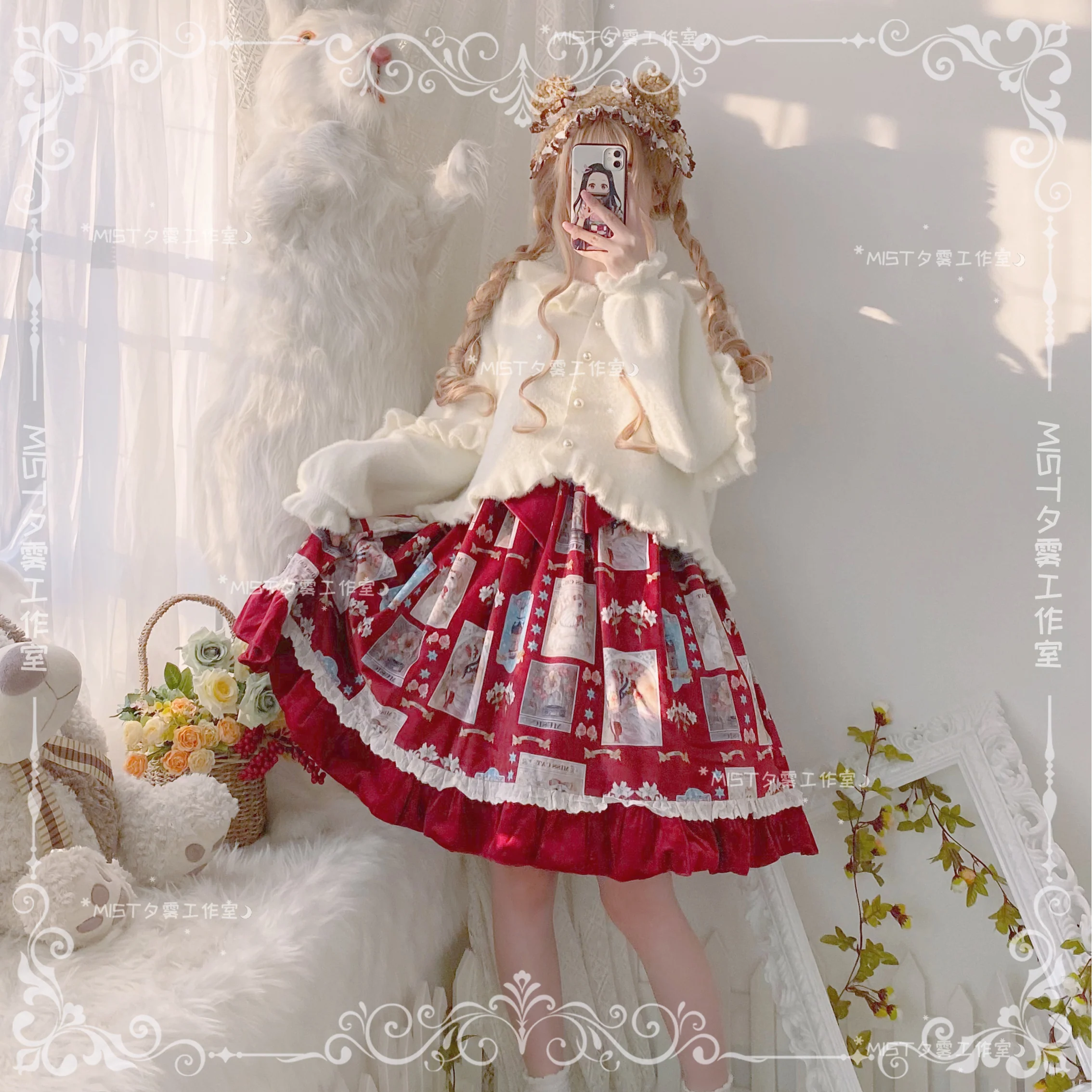 Small Ointment - Sweet Lolita Thick Sweater Coat Puff Sleeve - Image 30
