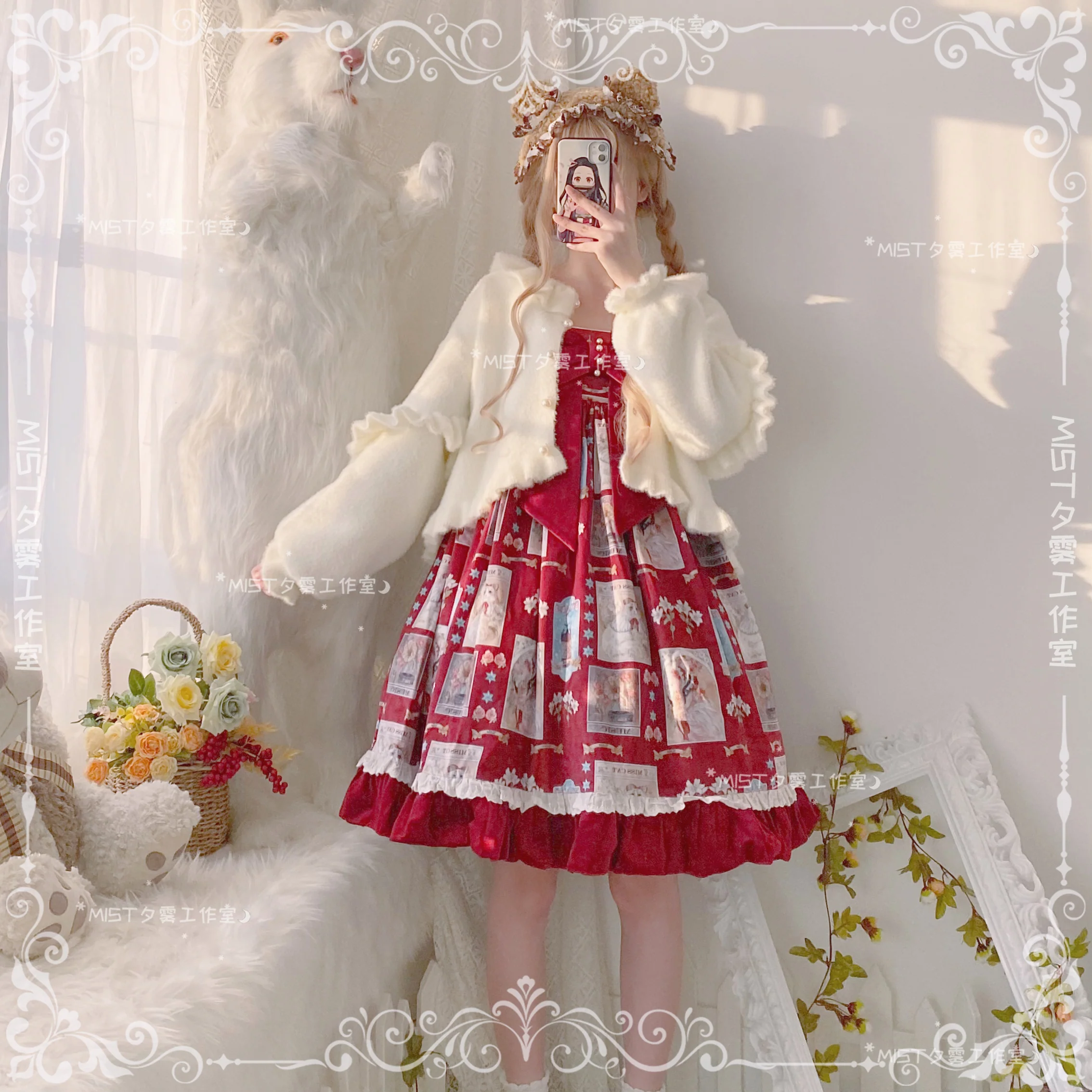 Small Ointment - Sweet Lolita Thick Sweater Coat Puff Sleeve - Image 31