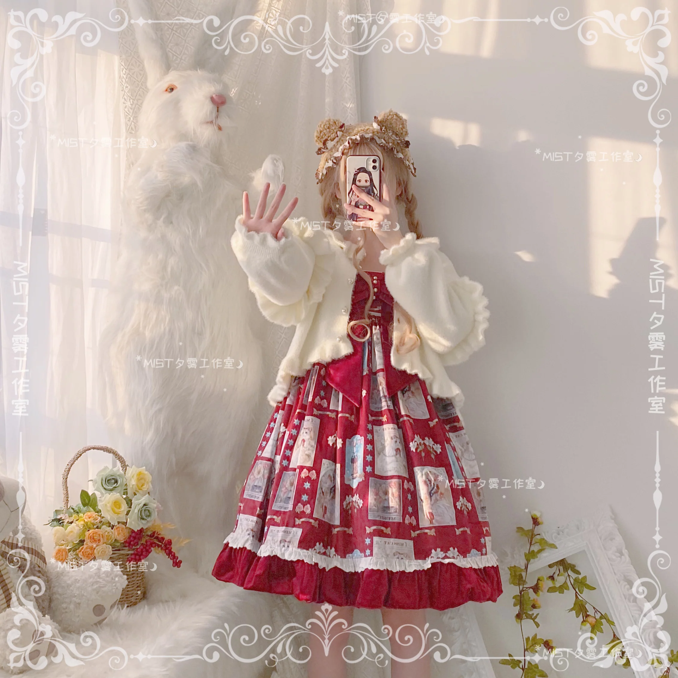 Small Ointment - Sweet Lolita Thick Sweater Coat Puff Sleeve - Image 32