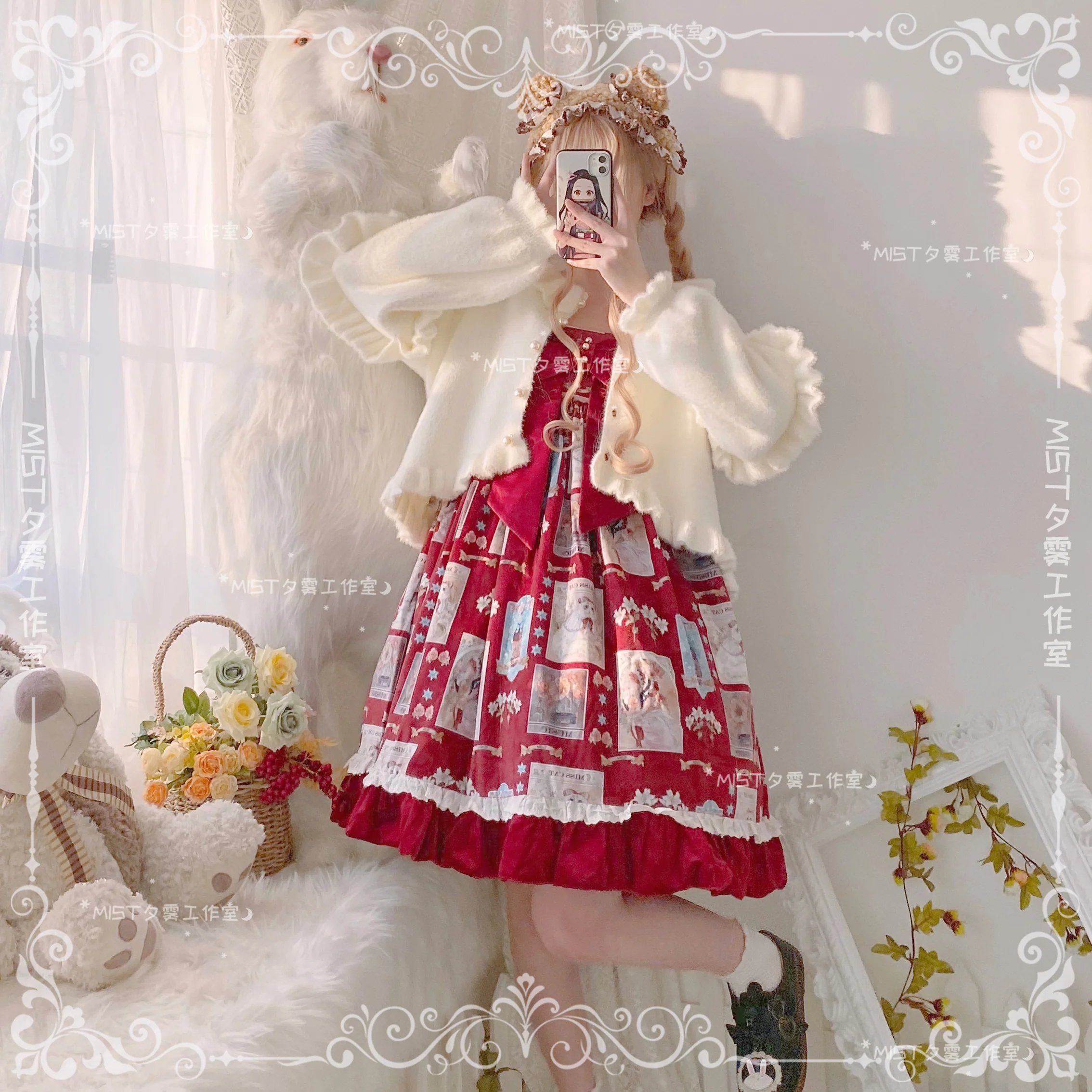 Small Ointment - Sweet Lolita Thick Sweater Coat Puff Sleeve - Image 33
