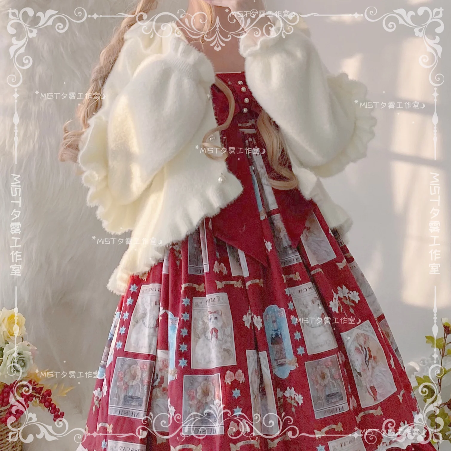 Small Ointment - Sweet Lolita Thick Sweater Coat Puff Sleeve - Image 34