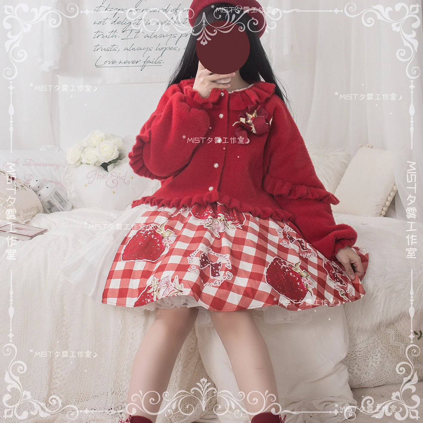 Small Ointment - Sweet Lolita Thick Sweater Coat Puff Sleeve - Image 42