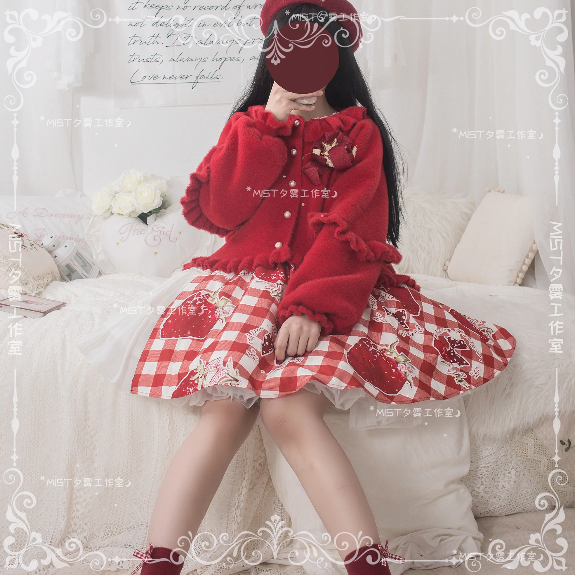 Small Ointment - Sweet Lolita Thick Sweater Coat Puff Sleeve - Image 44