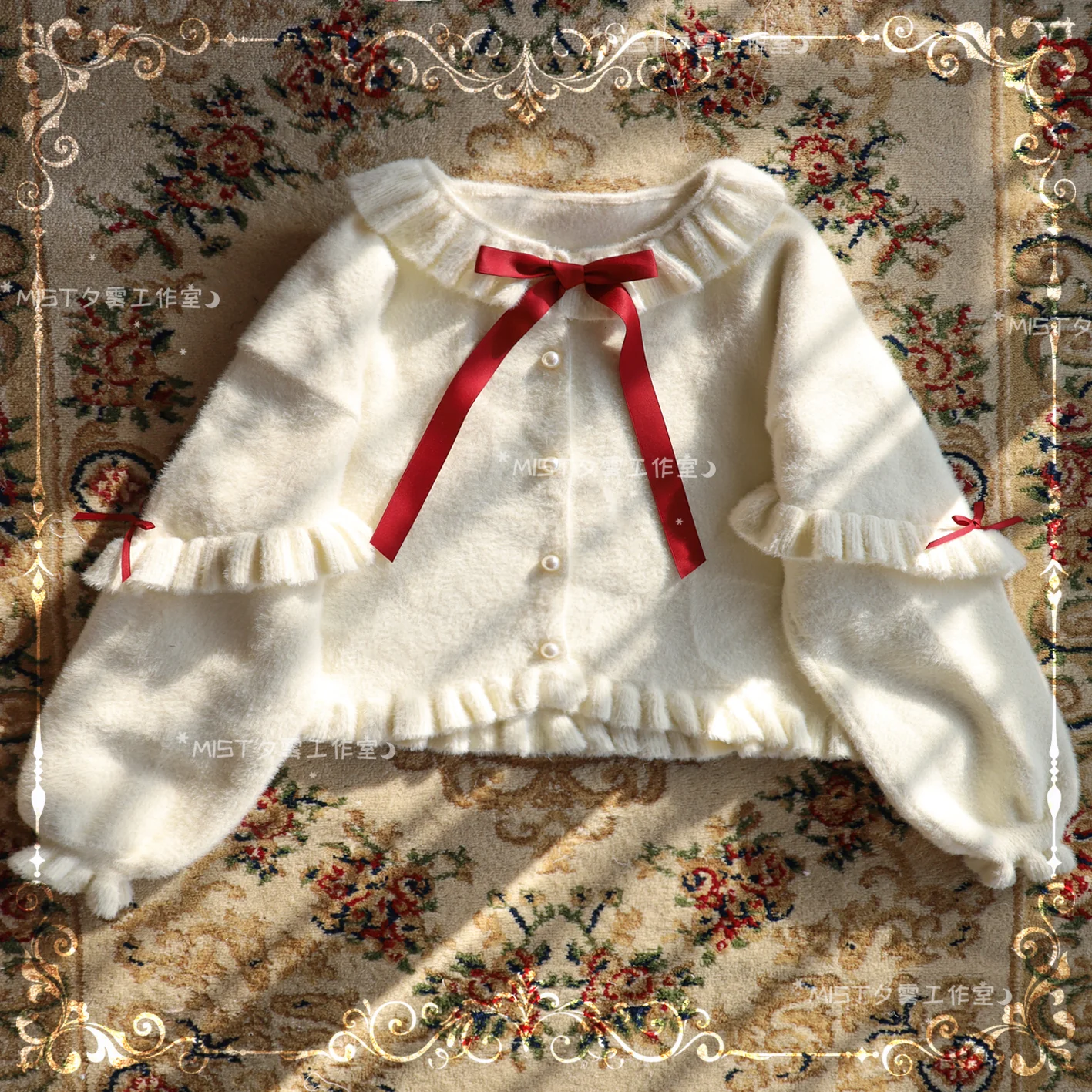 Small Ointment - Sweet Lolita Thick Sweater Coat Puff Sleeve - Image 46