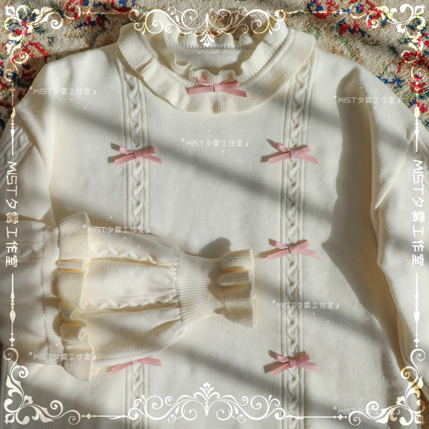 Small Ointment - Sweet Lolita Thick Sweater Coat Puff Sleeve - Image 47