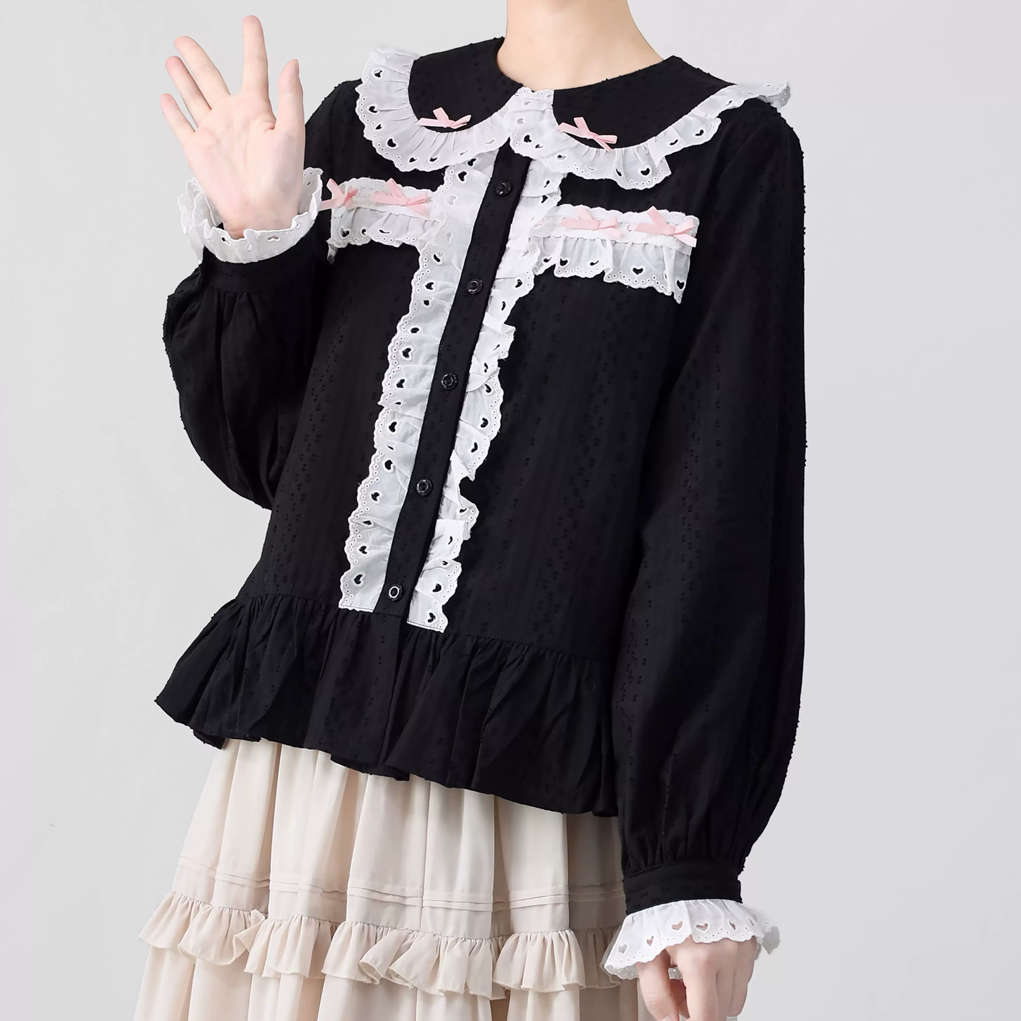 Sweet Lolita Blouse Doll Collar Multicolor - Image 26