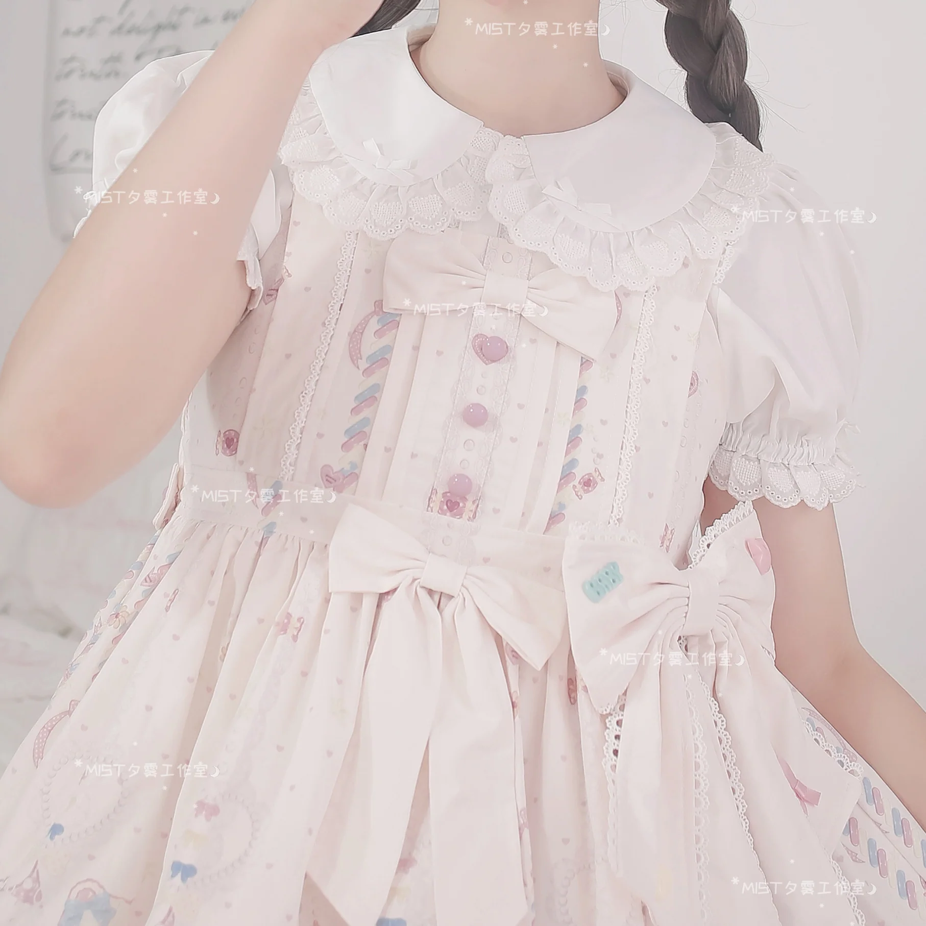 Sweet Short Sleeve Chiffon Lolita Blouse - Image 4