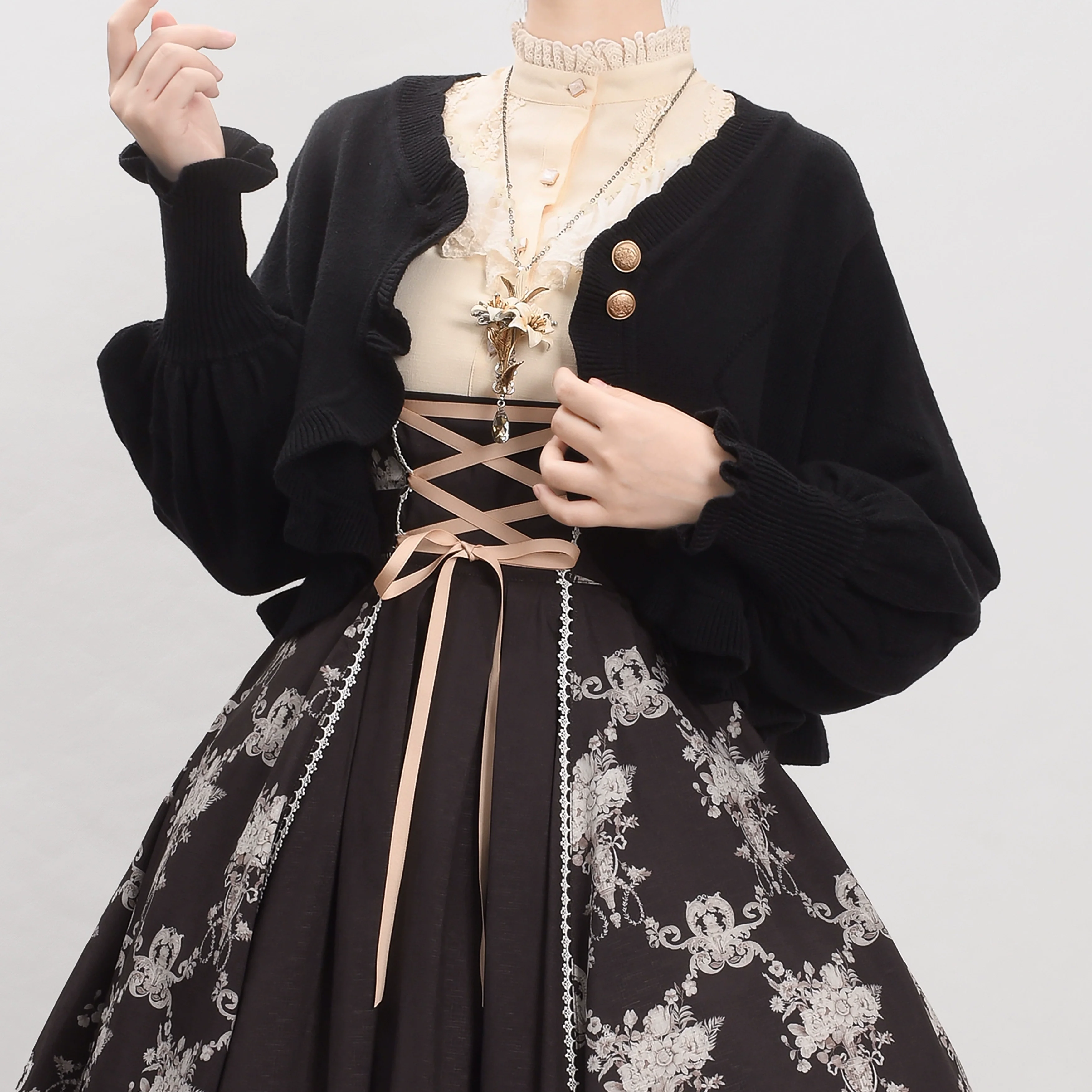 Cookie - Vintage Lolita Cardigan, Short Sweater - Image 14