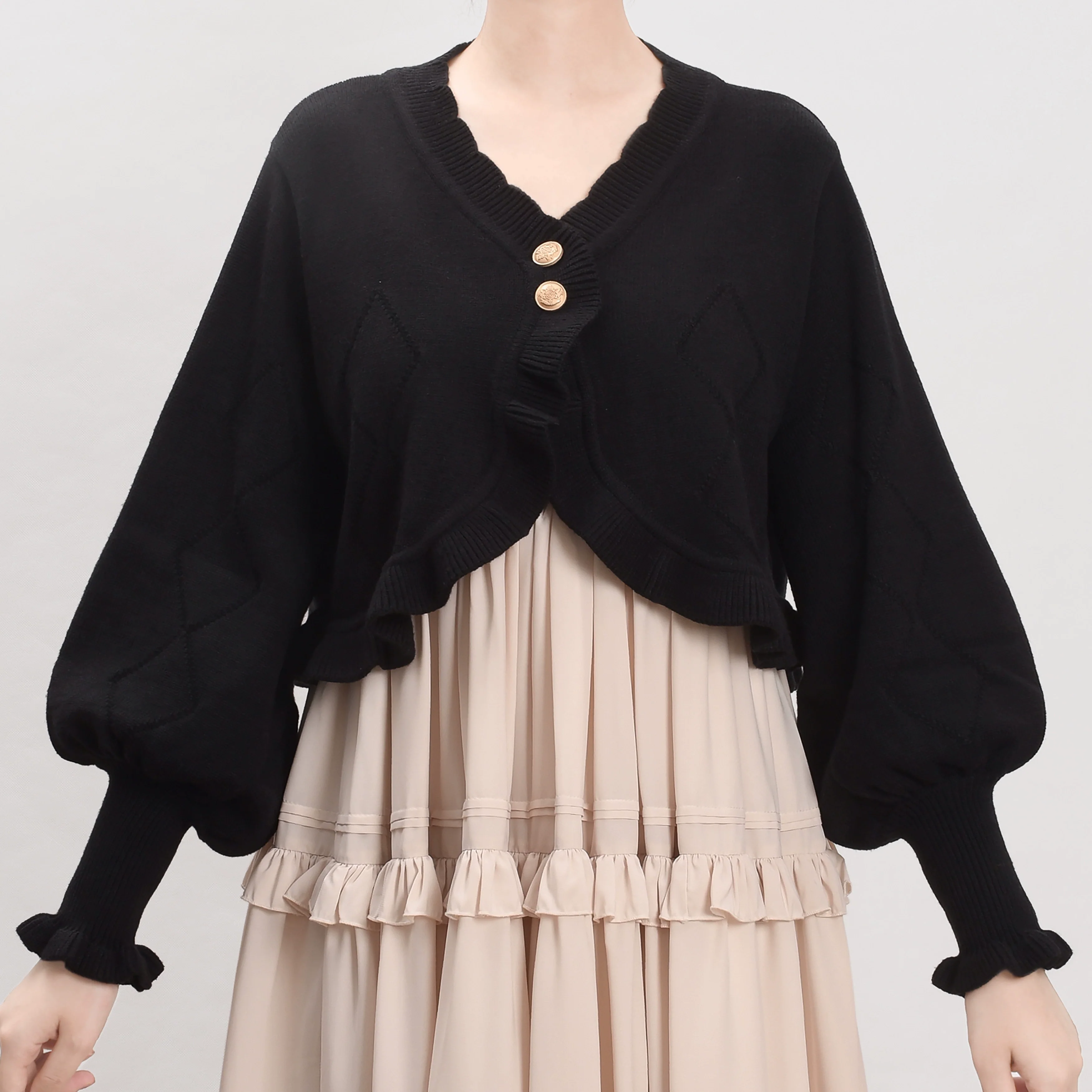 Cookie - Vintage Lolita Cardigan, Short Sweater - Image 15