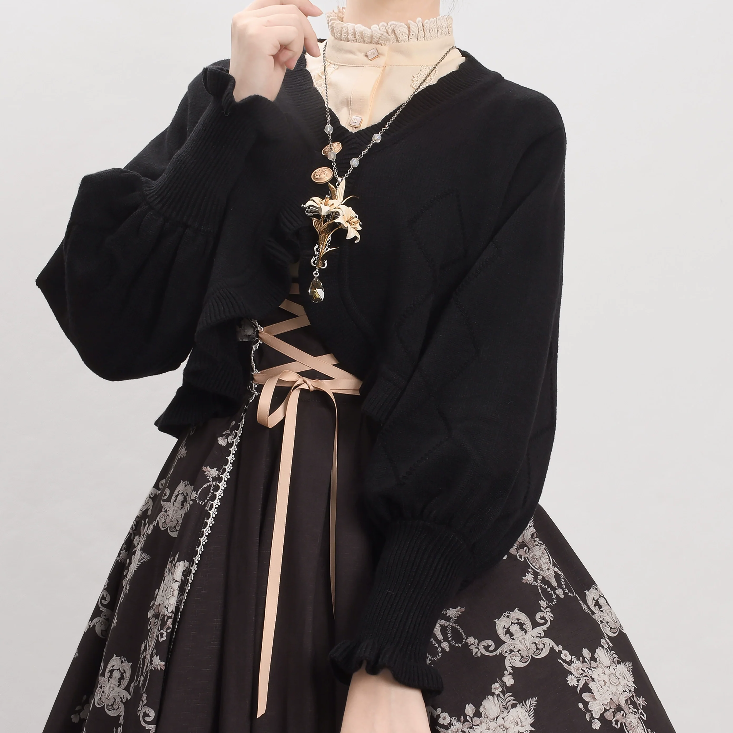 Cookie - Vintage Lolita Cardigan, Short Sweater - Image 16