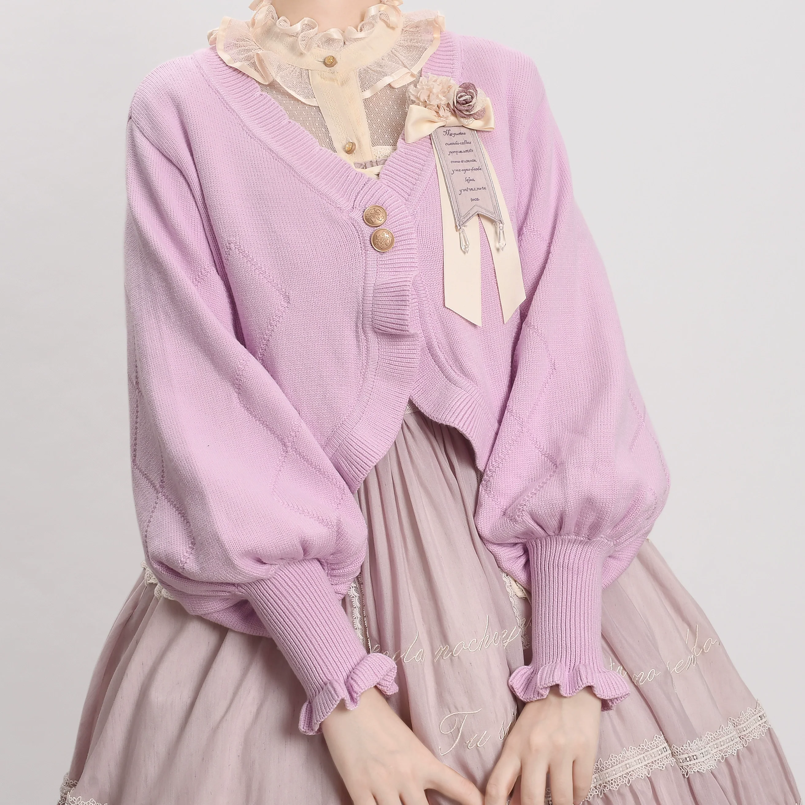 Cookie - Vintage Lolita Cardigan, Short Sweater - Image 19