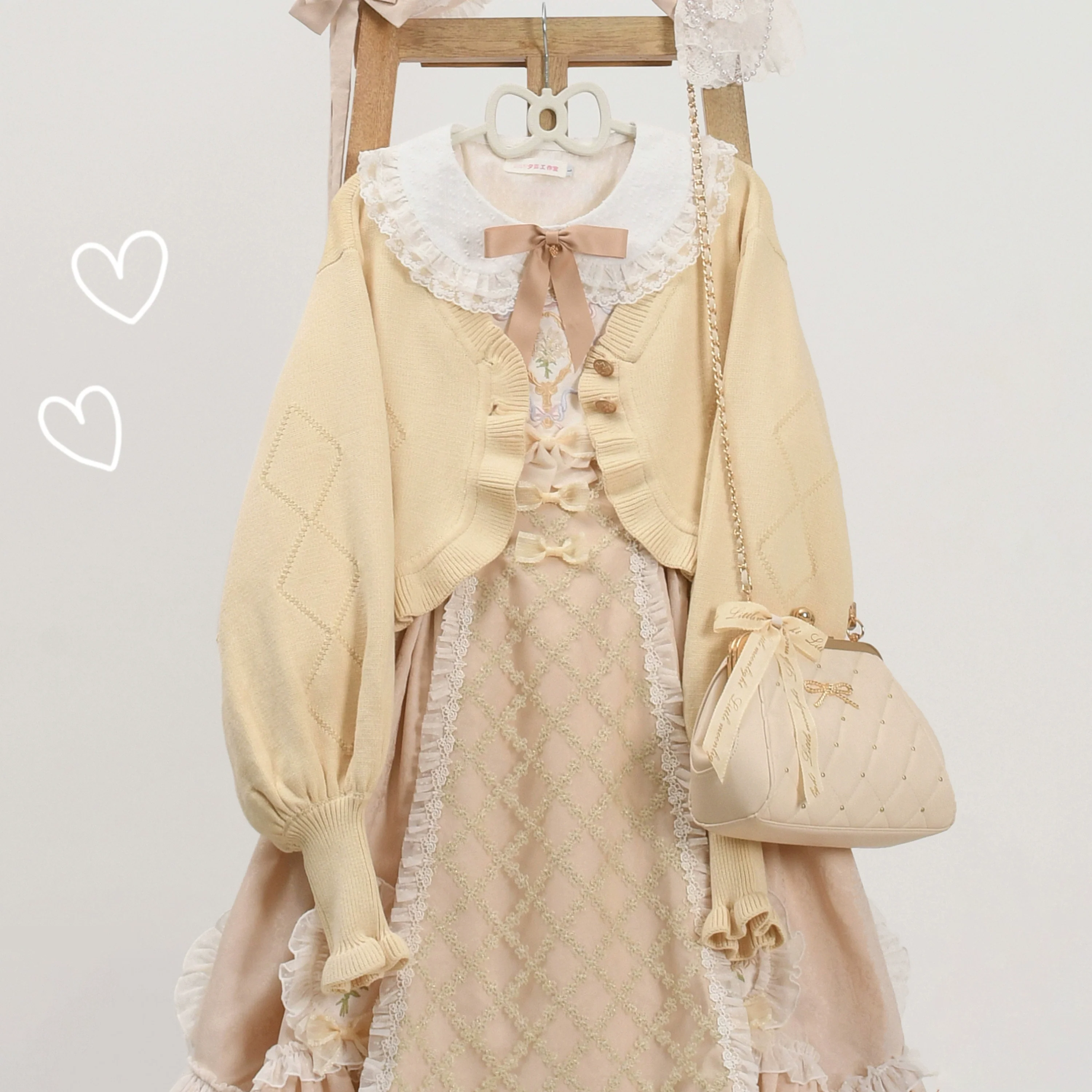 Cookie - Vintage Lolita Cardigan, Short Sweater - Image 22