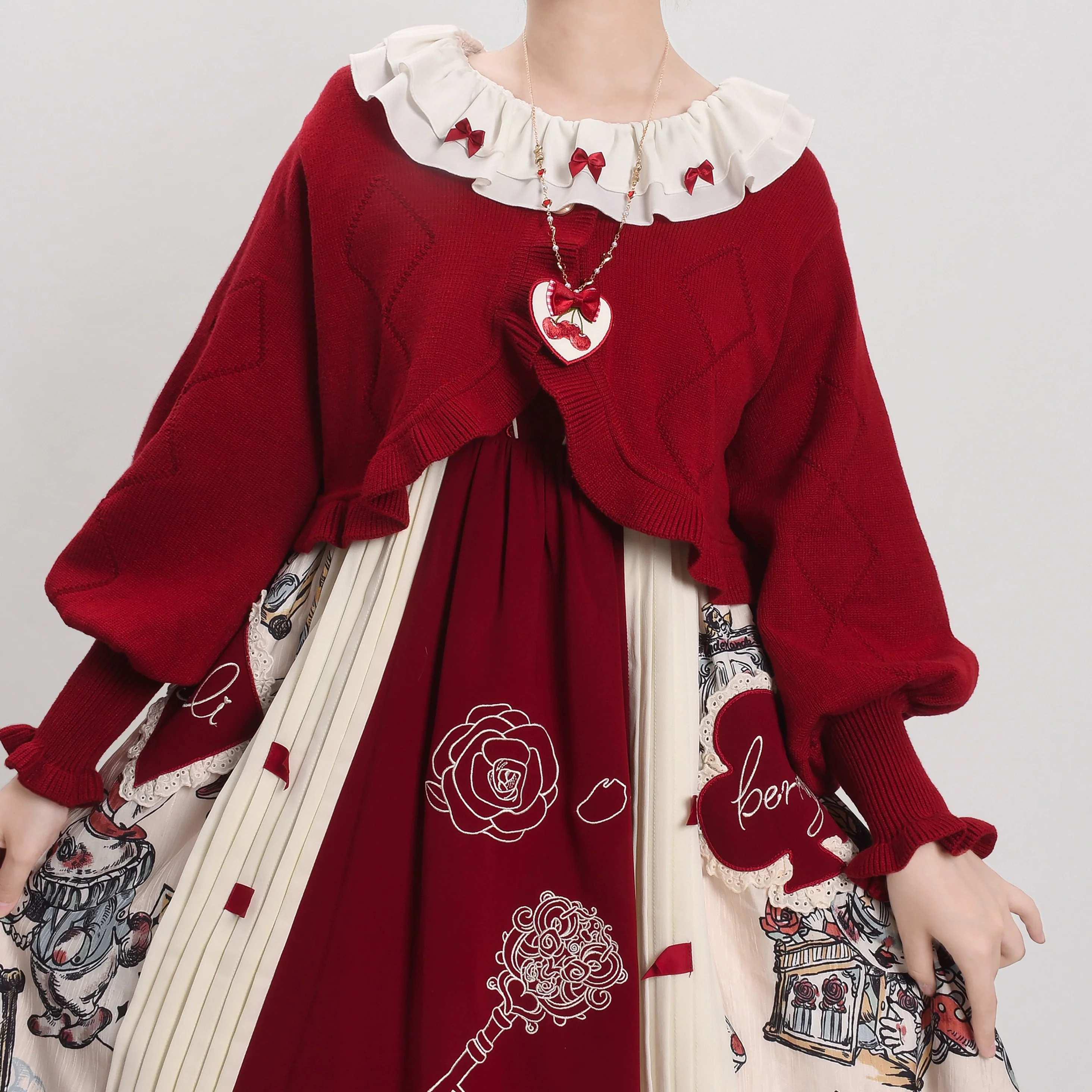 Cookie - Vintage Lolita Cardigan, Short Sweater - Image 28