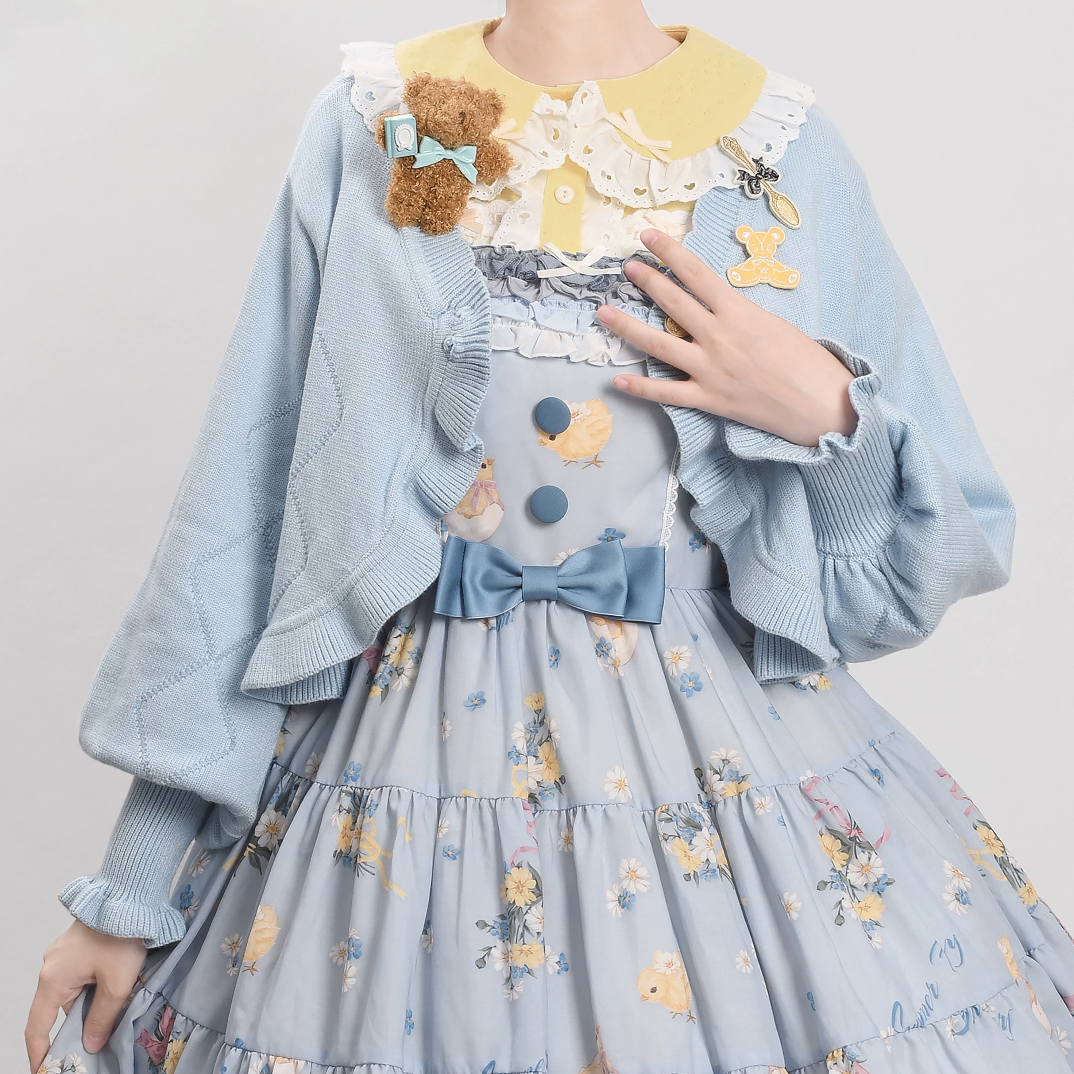 Cookie - Vintage Lolita Cardigan, Short Sweater - Image 3