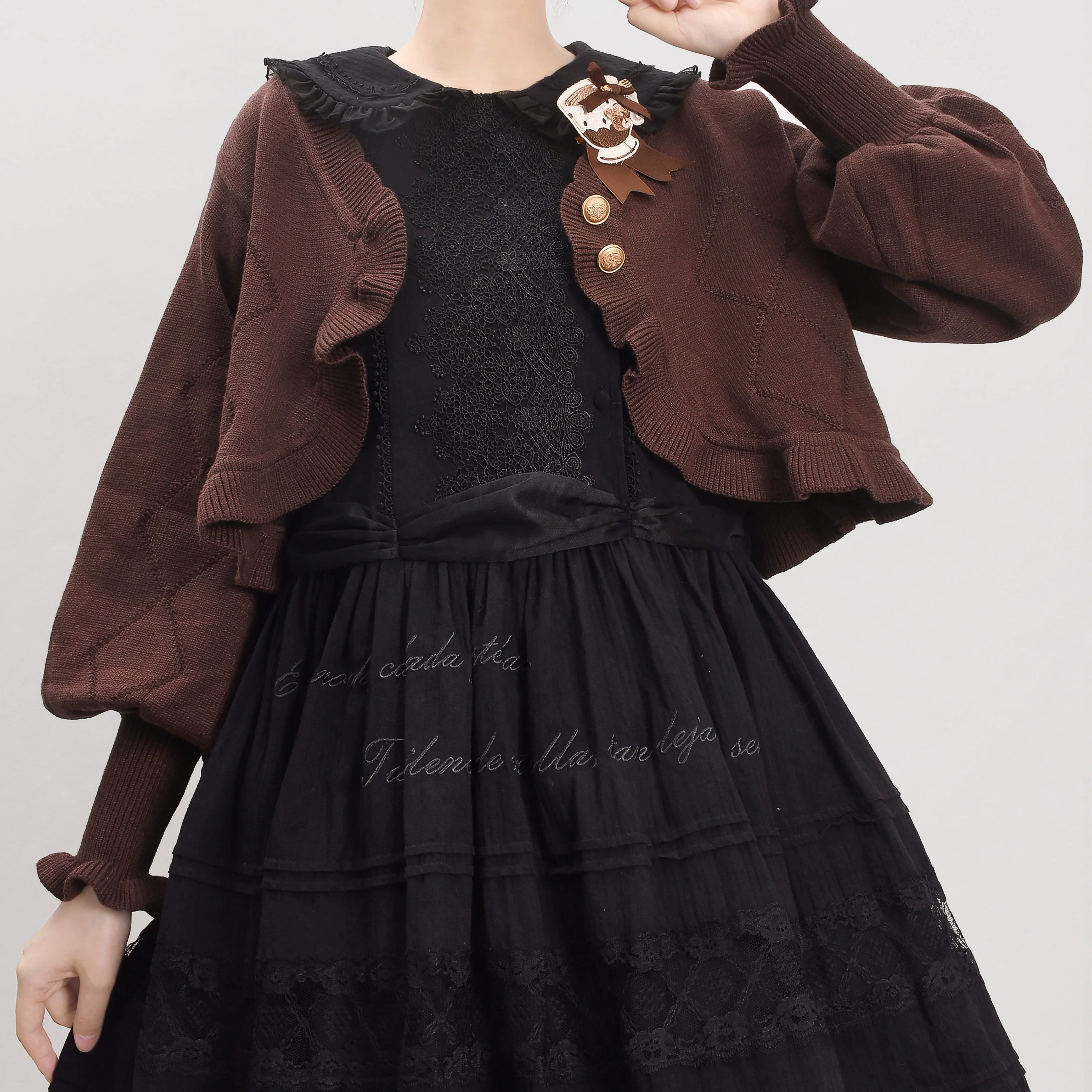 Cookie - Vintage Lolita Cardigan, Short Sweater - Image 35