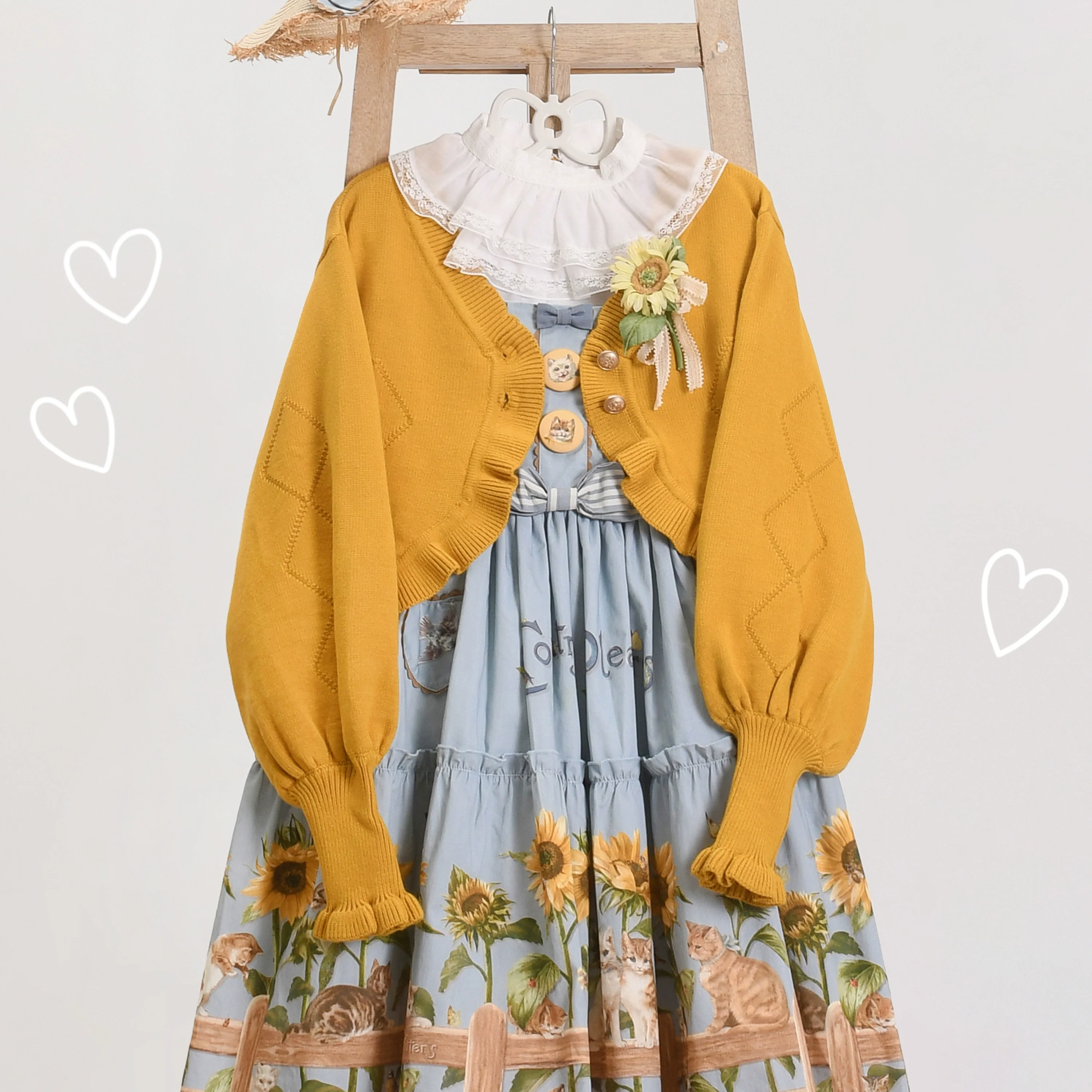 Cookie - Vintage Lolita Cardigan, Short Sweater - Image 36
