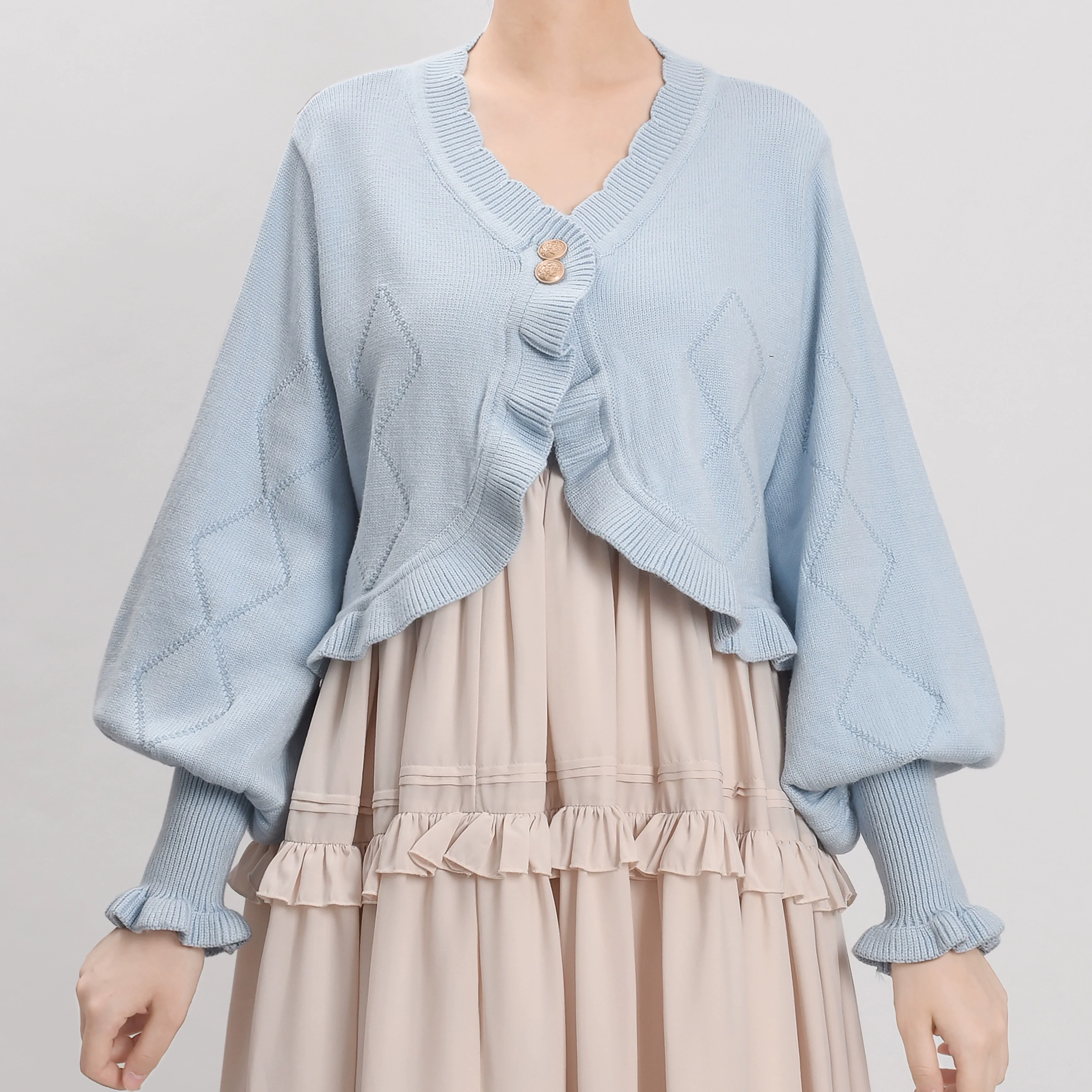 Cookie - Vintage Lolita Cardigan, Short Sweater - Image 6