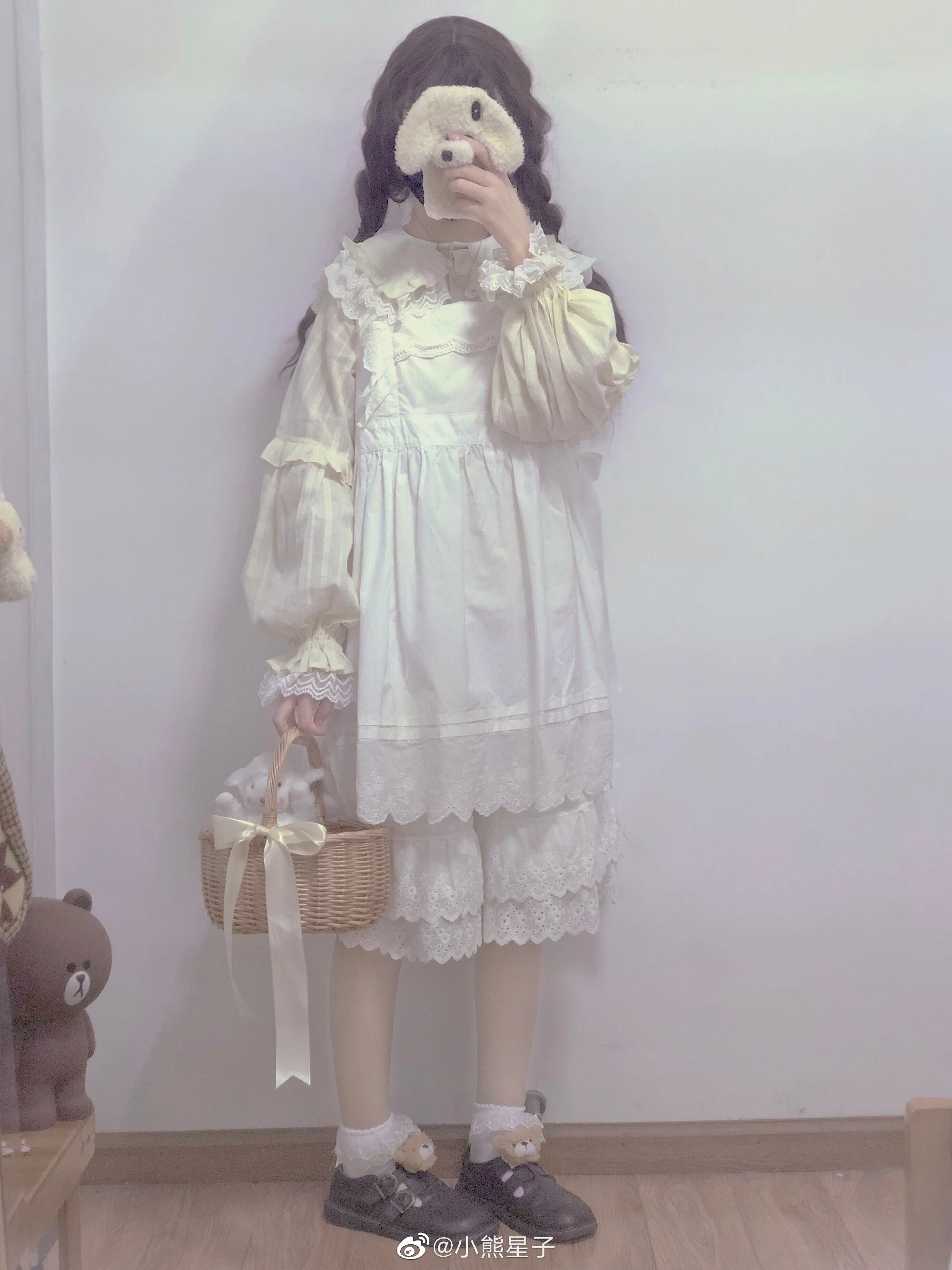 Cream Sweetheart - Kawaii Lolita Long-sleeve Blouse Multicolors - Image 13