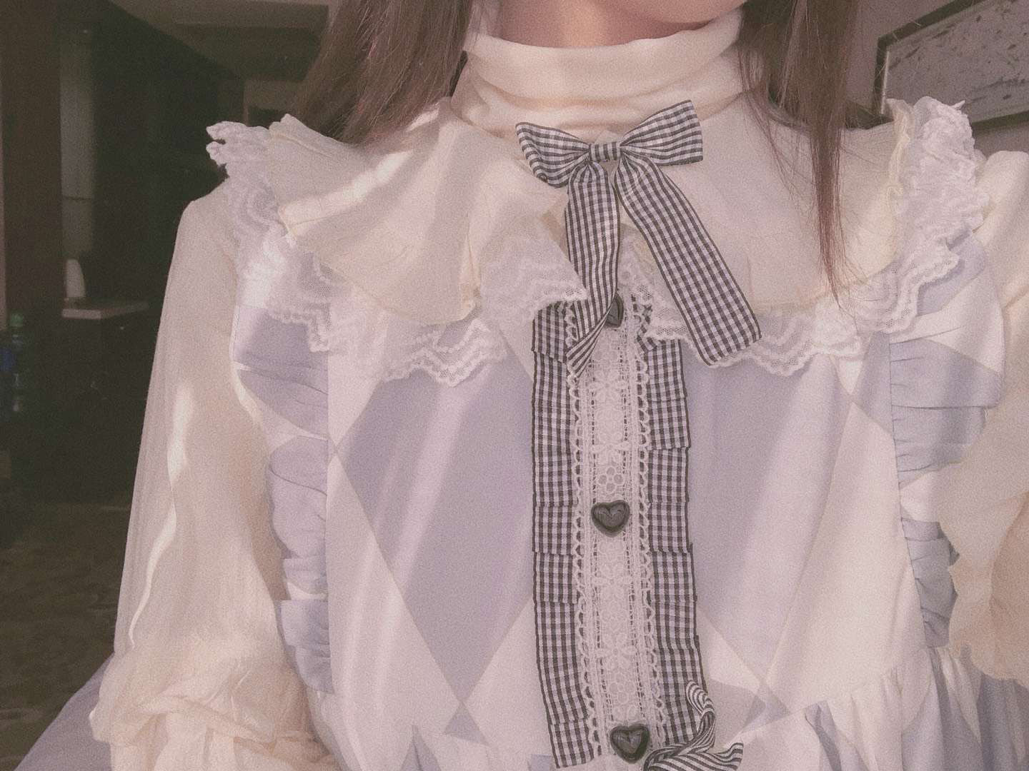 Cream Sweetheart - Kawaii Lolita Long-sleeve Blouse Multicolors - Image 18