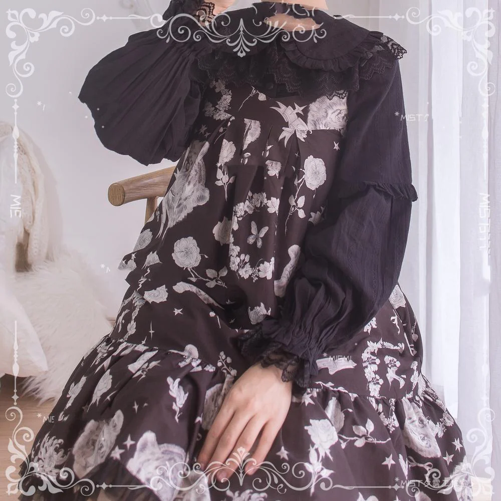 Cream Sweetheart - Kawaii Lolita Long-sleeve Blouse Multicolors - Image 25