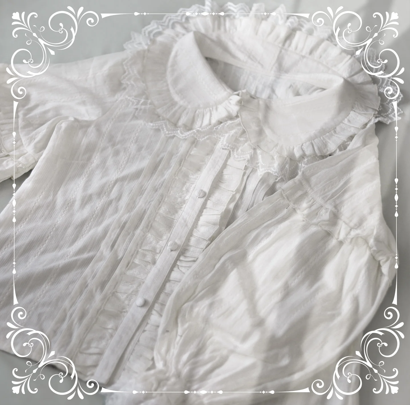 Cream Sweetheart - Kawaii Lolita Long-sleeve Blouse Multicolors - Image 9