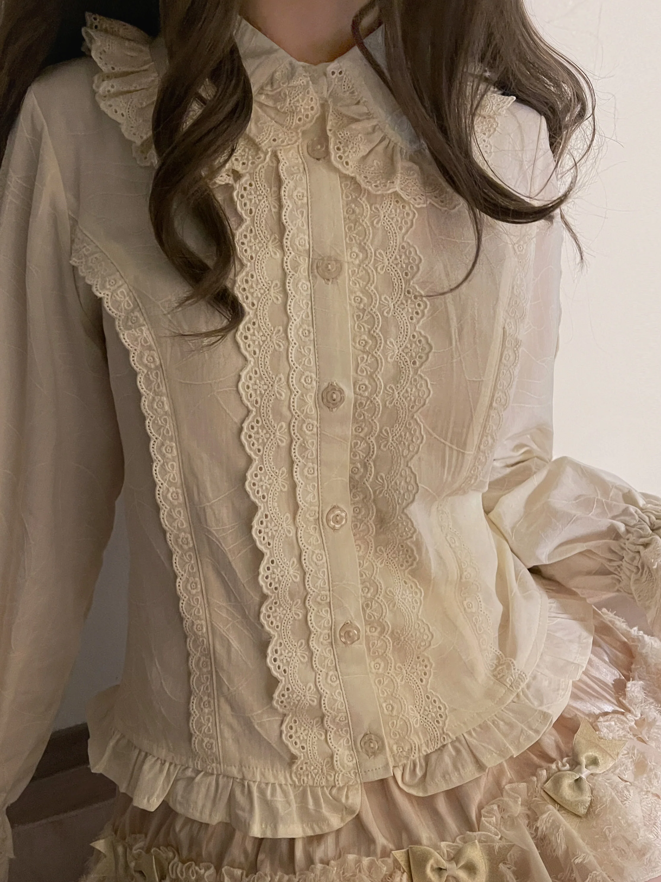 Lily - Kawaii Lolita Blouse Soft Girl Bubble Puff Sleeve - Image 10