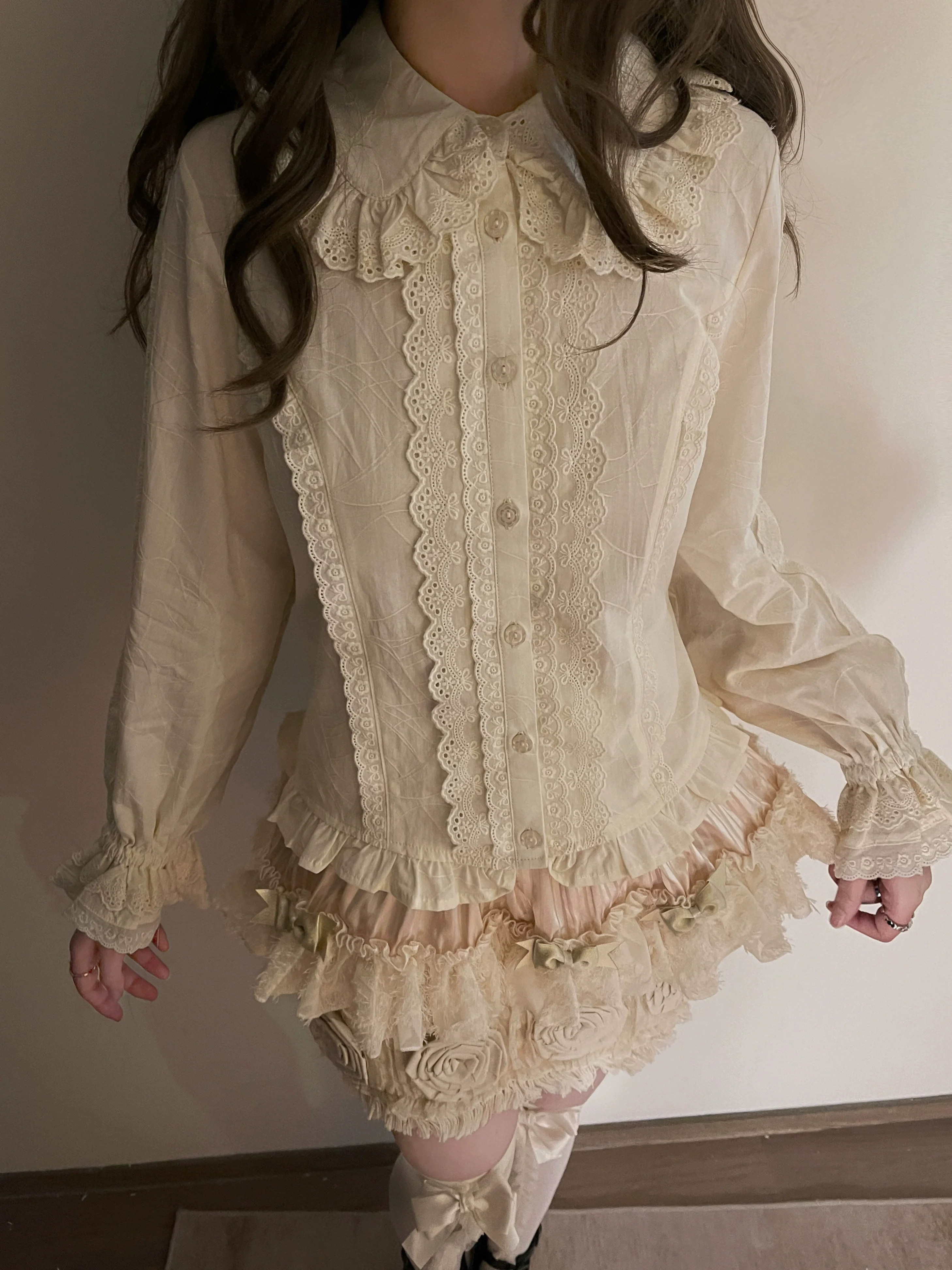 Lily - Kawaii Lolita Blouse Soft Girl Bubble Puff Sleeve - Image 11