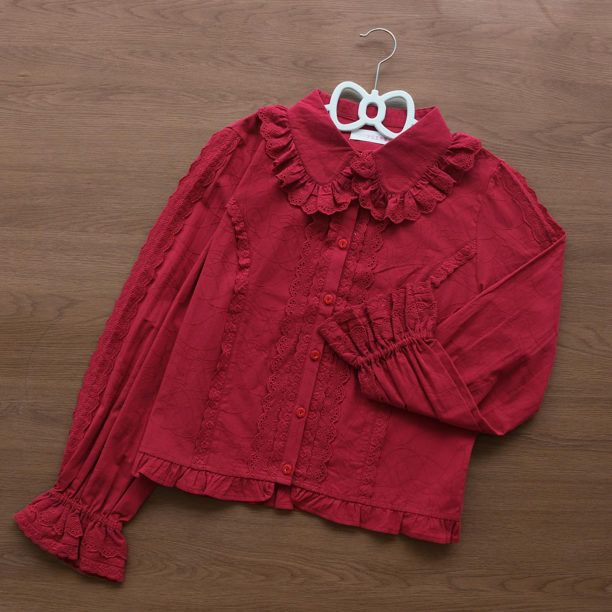 Lily - Kawaii Lolita Blouse Soft Girl Bubble Puff Sleeve - Image 17