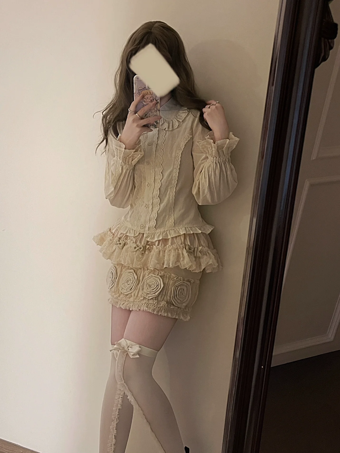 Lily - Kawaii Lolita Blouse Soft Girl Bubble Puff Sleeve - Image 8