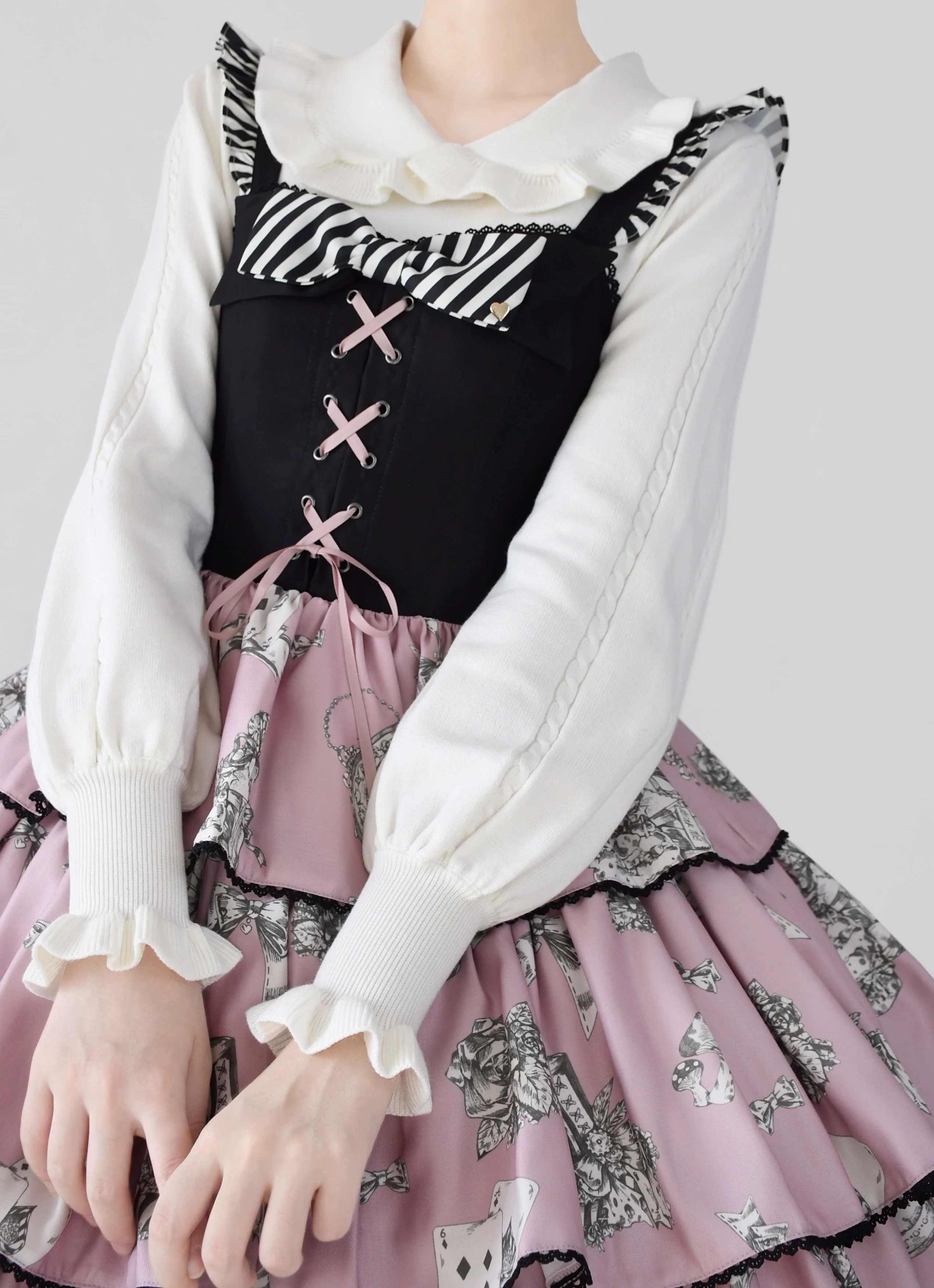 Japanese Style Lolita Sweater Puff Sleeves Knit Undershirt - Image 10