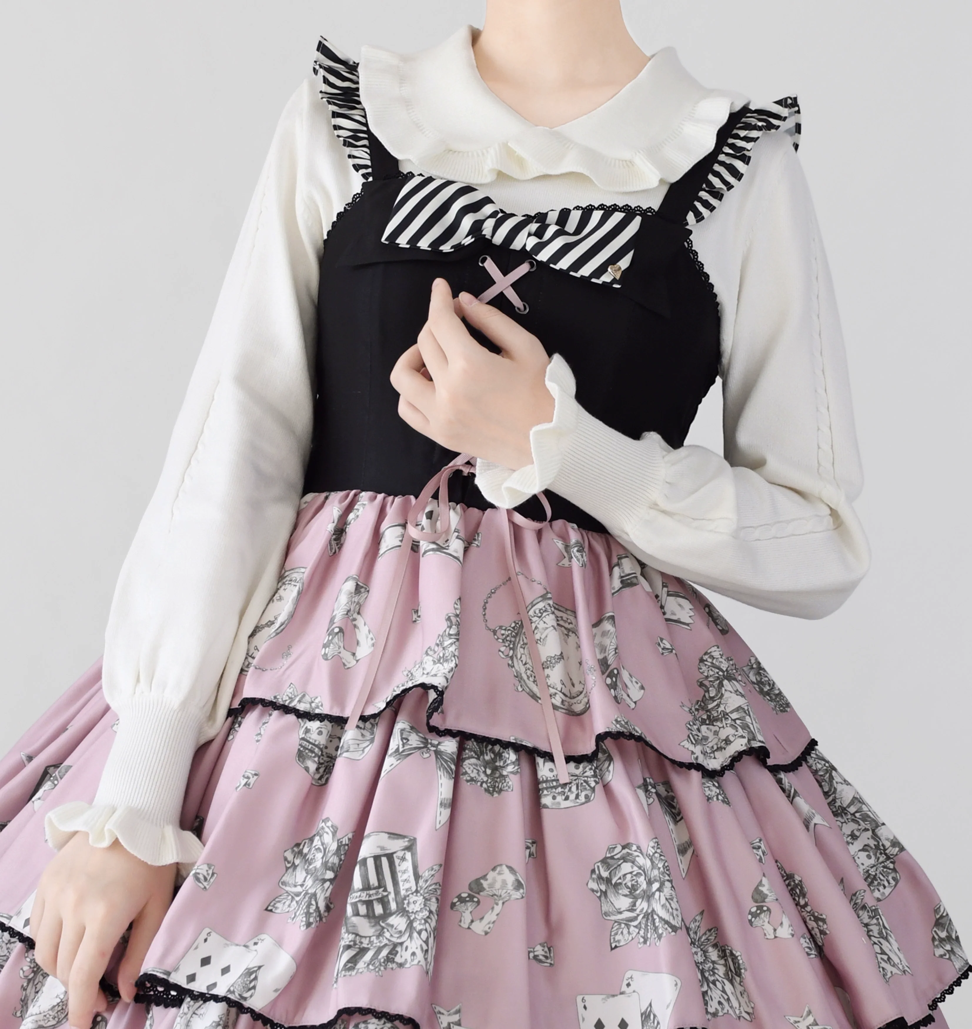 Japanese Style Lolita Sweater Puff Sleeves Knit Undershirt - Image 11