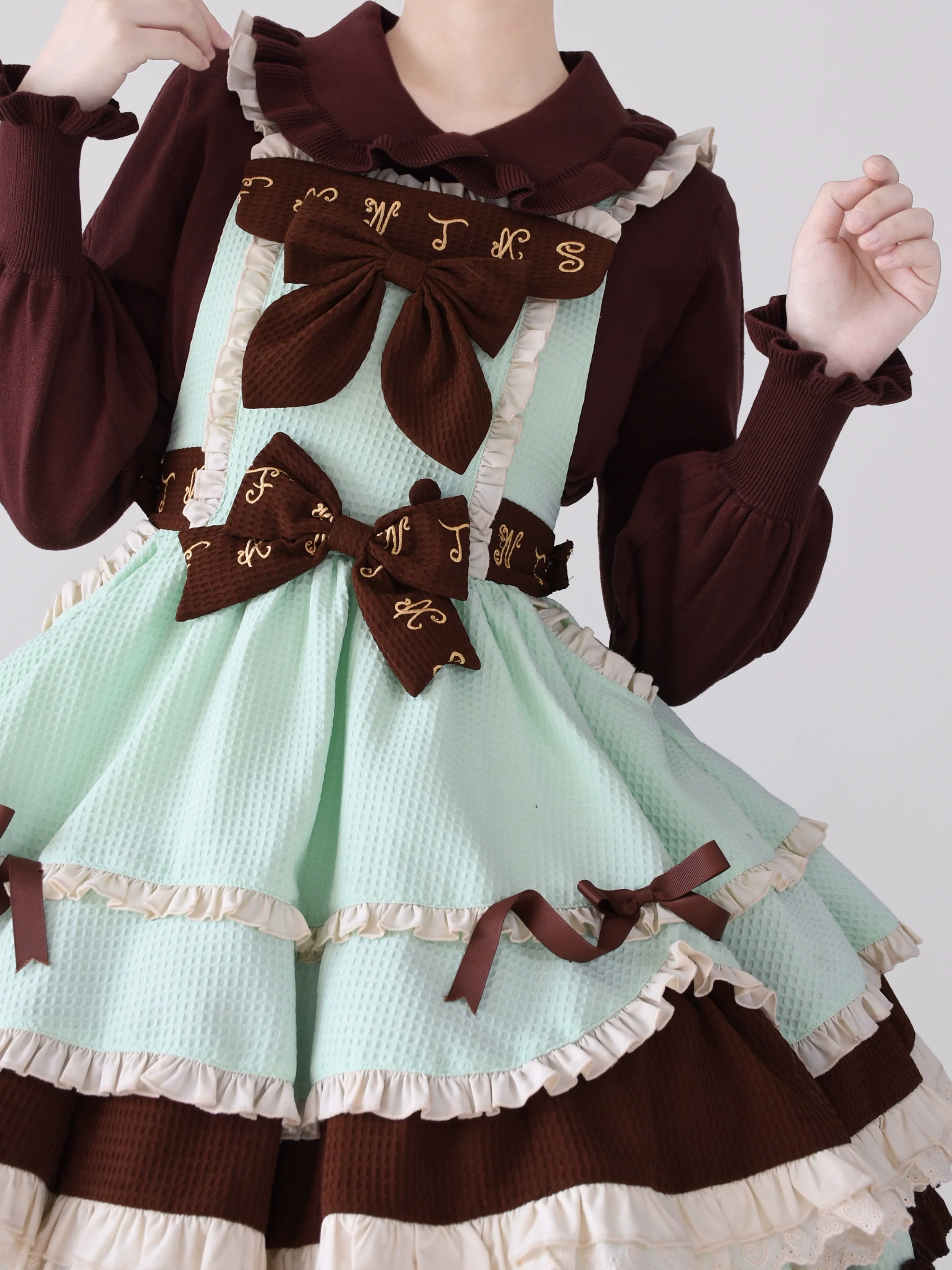 Japanese Style Lolita Sweater Puff Sleeves Knit Undershirt - Image 16