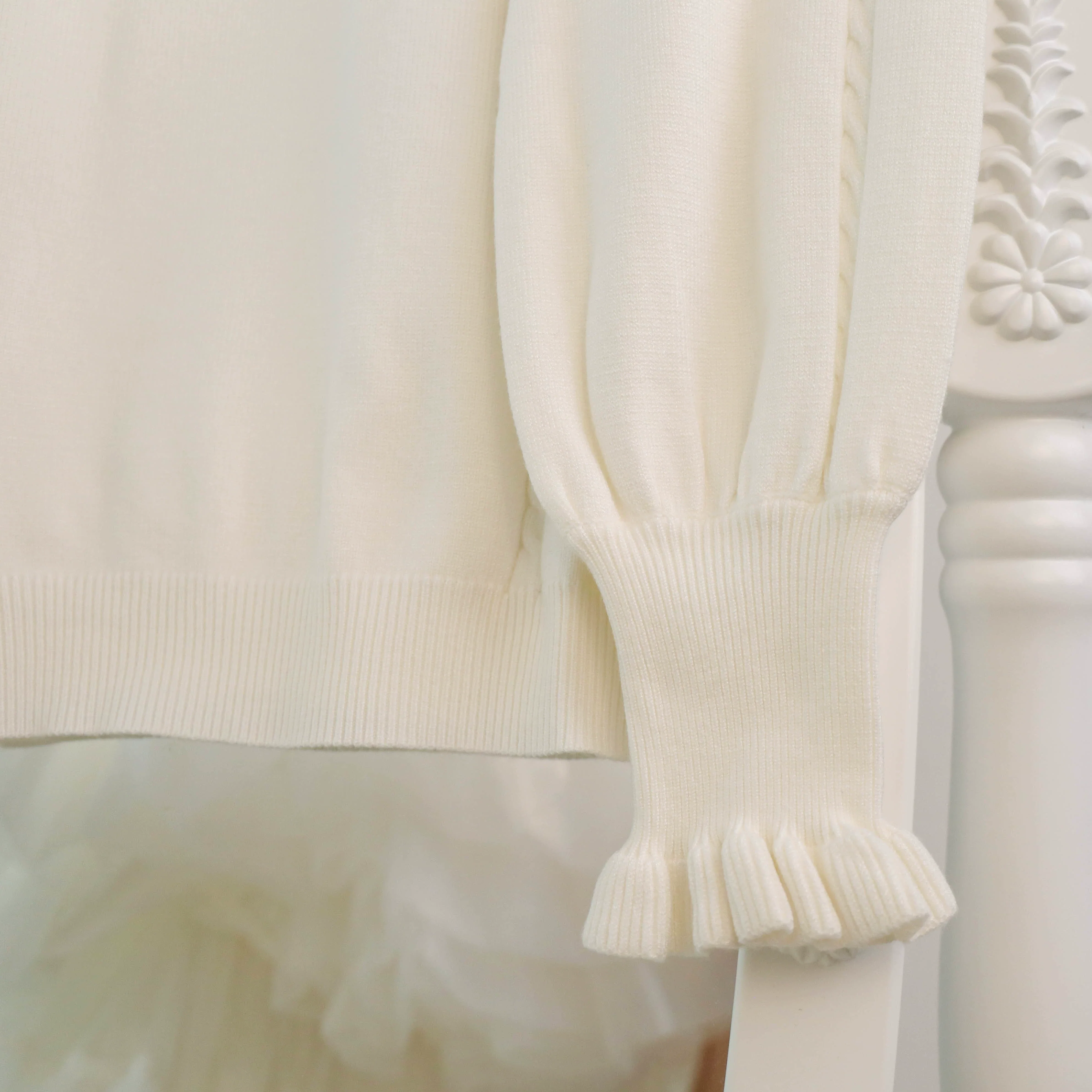 Japanese Style Lolita Sweater Puff Sleeves Knit Undershirt - Image 34