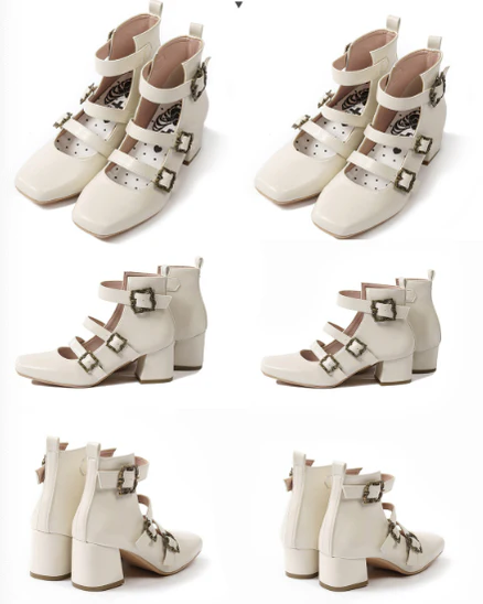 MODO - Vintage Elegant Lolita Three-buckle Mary Janes Shining Shoes - Image 11