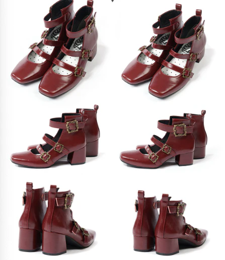 MODO - Vintage Elegant Lolita Three-buckle Mary Janes Shining Shoes - Image 12